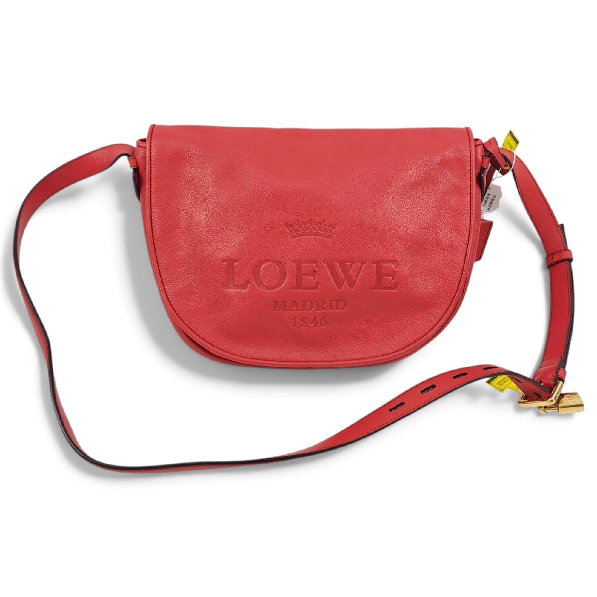 Heel leather crossbody bag