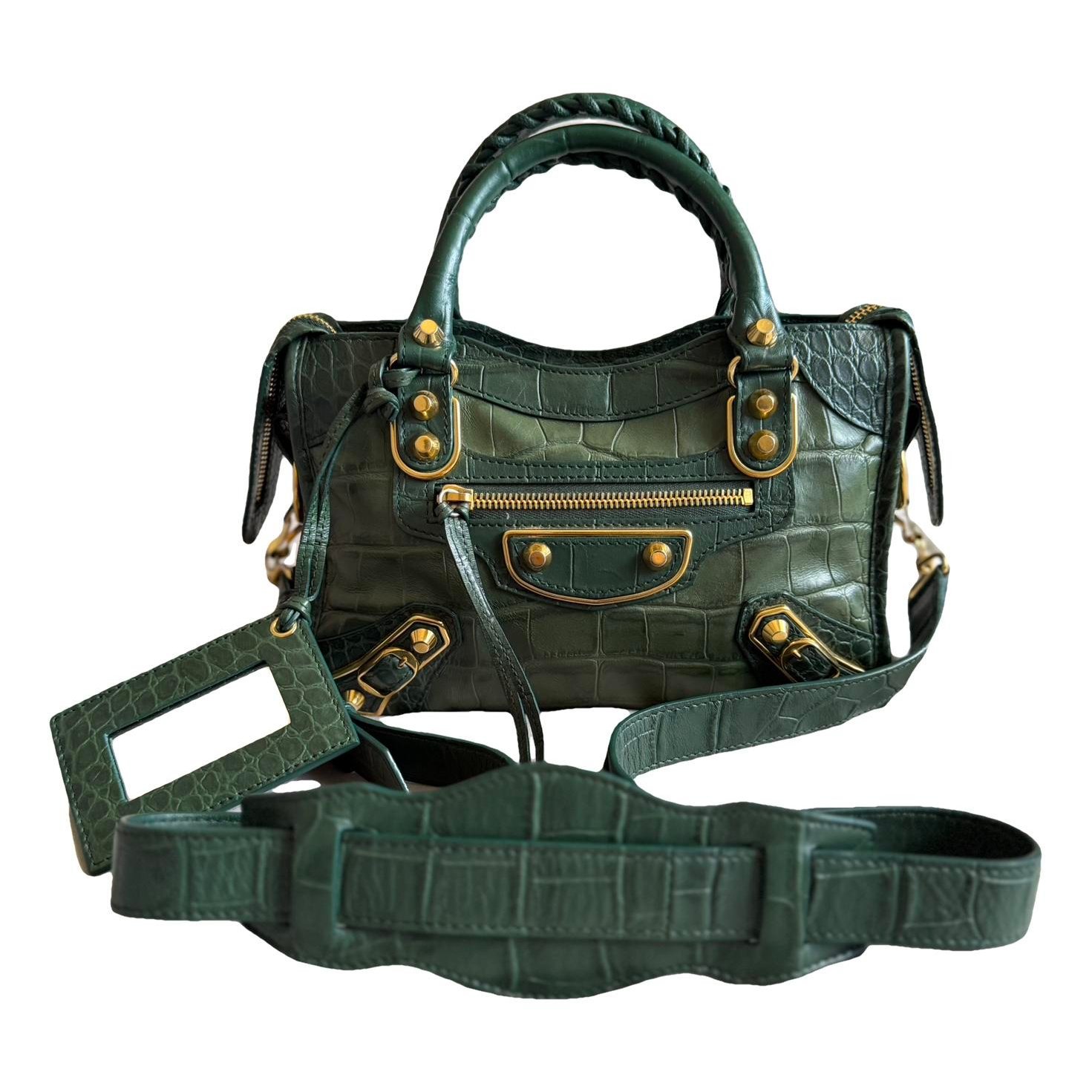 Classic Metalic leather handbag