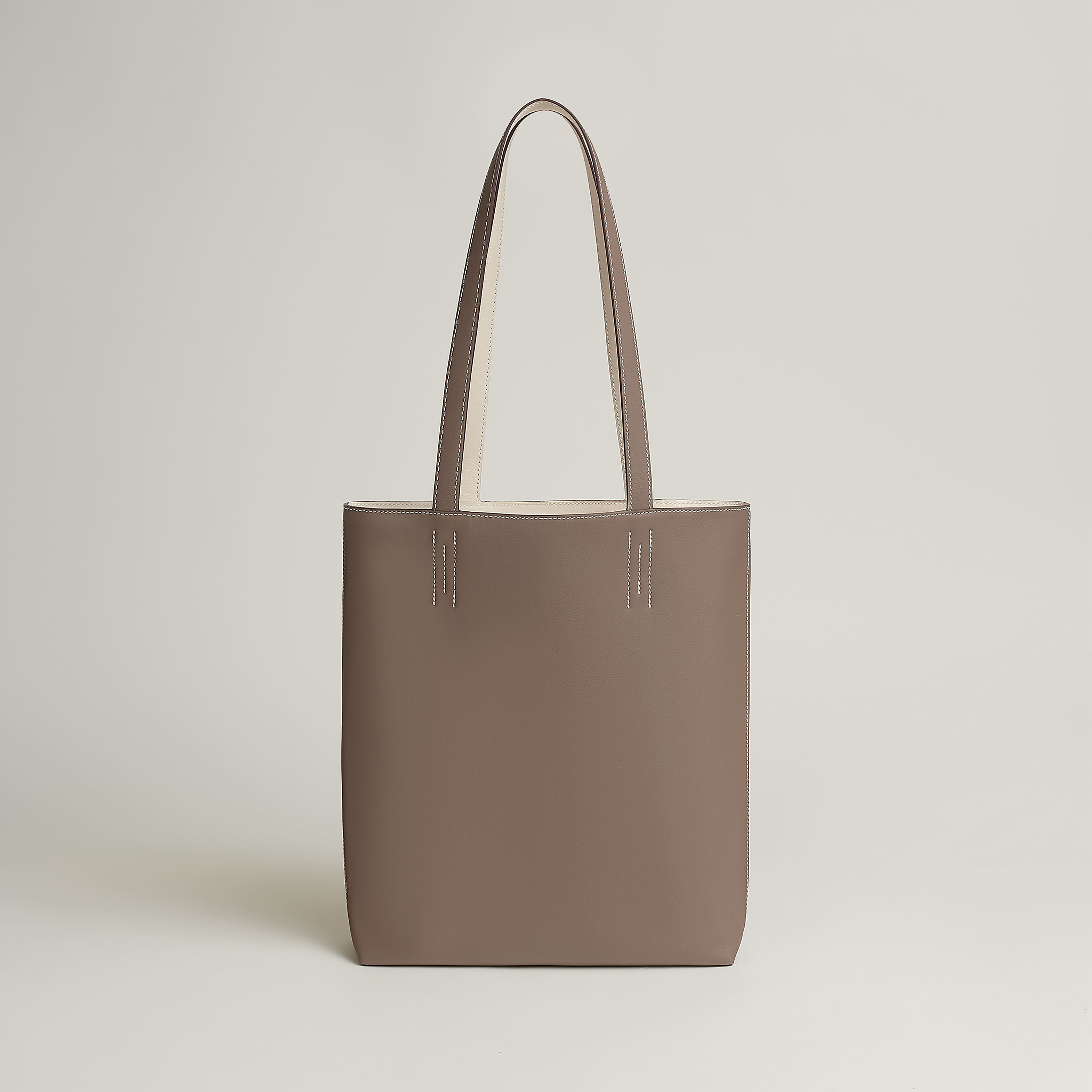 Hermès Neo Double Sens 35 bicolor bag Gold/nata Swift