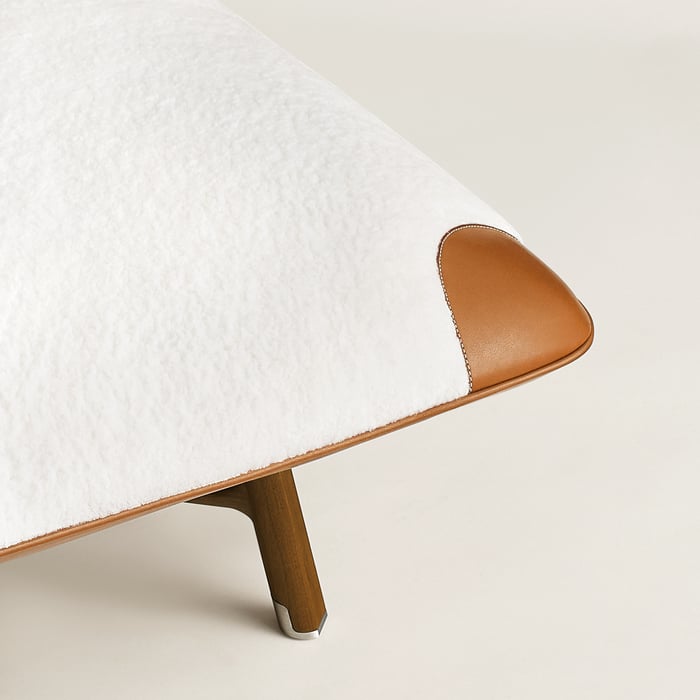Les Necessaires d'Hermès "Carre d'Assise" Low Stool, Medium Model