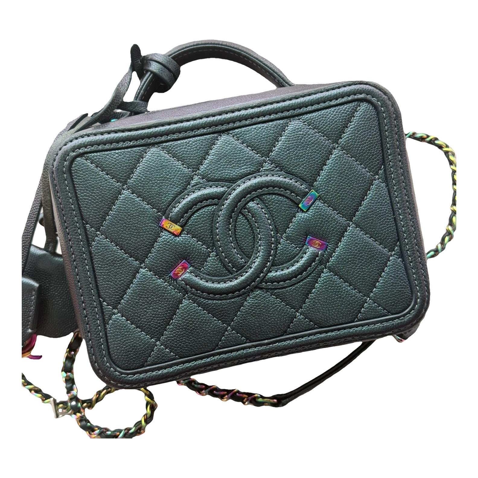 Vanity leather handbag