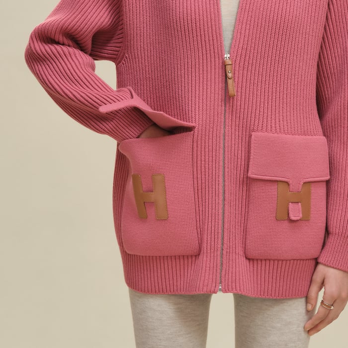 Rose Sorbet Wool Knit Jacket