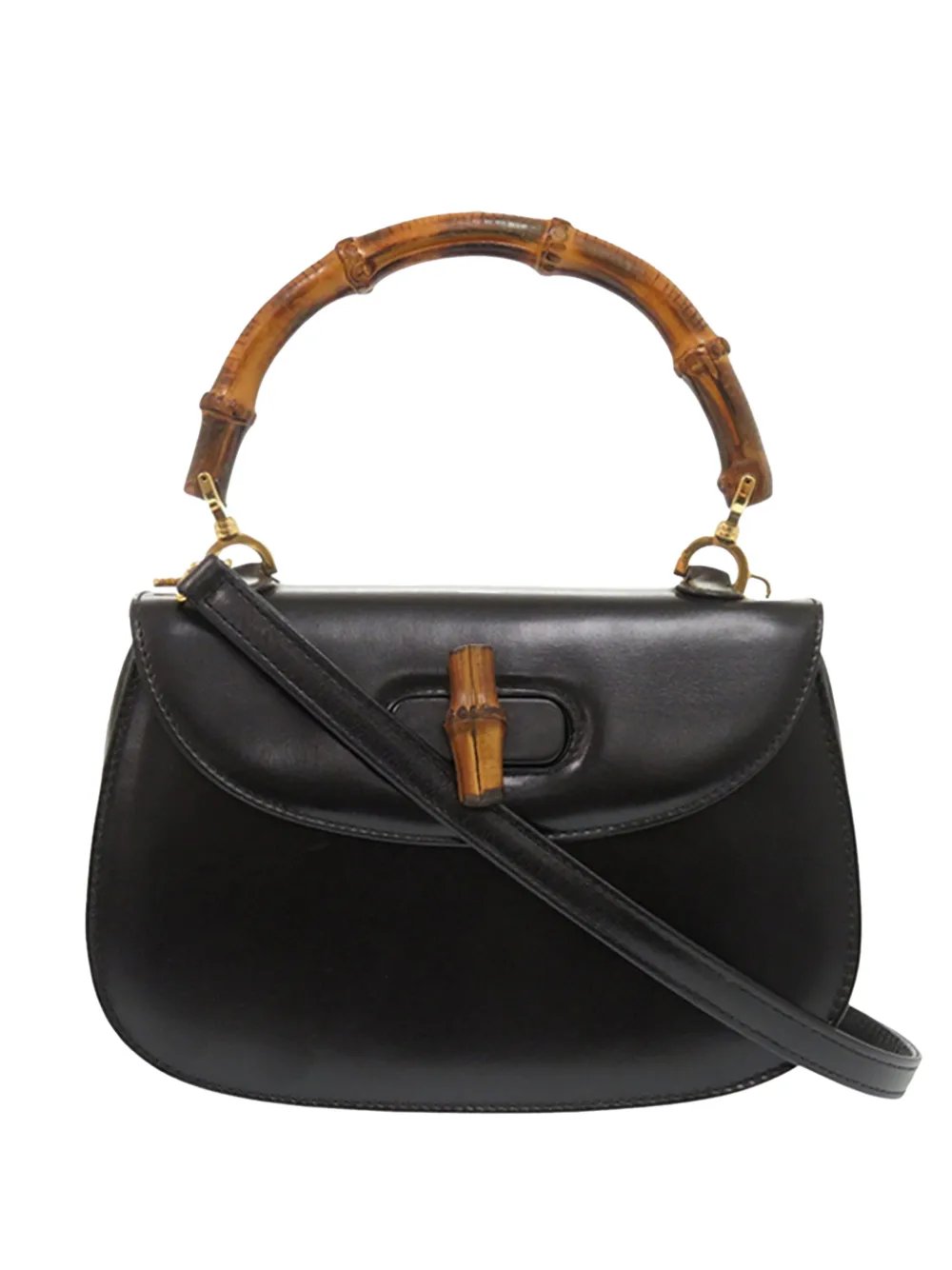 20th Century Small Calfskin Bamboo Night satchel