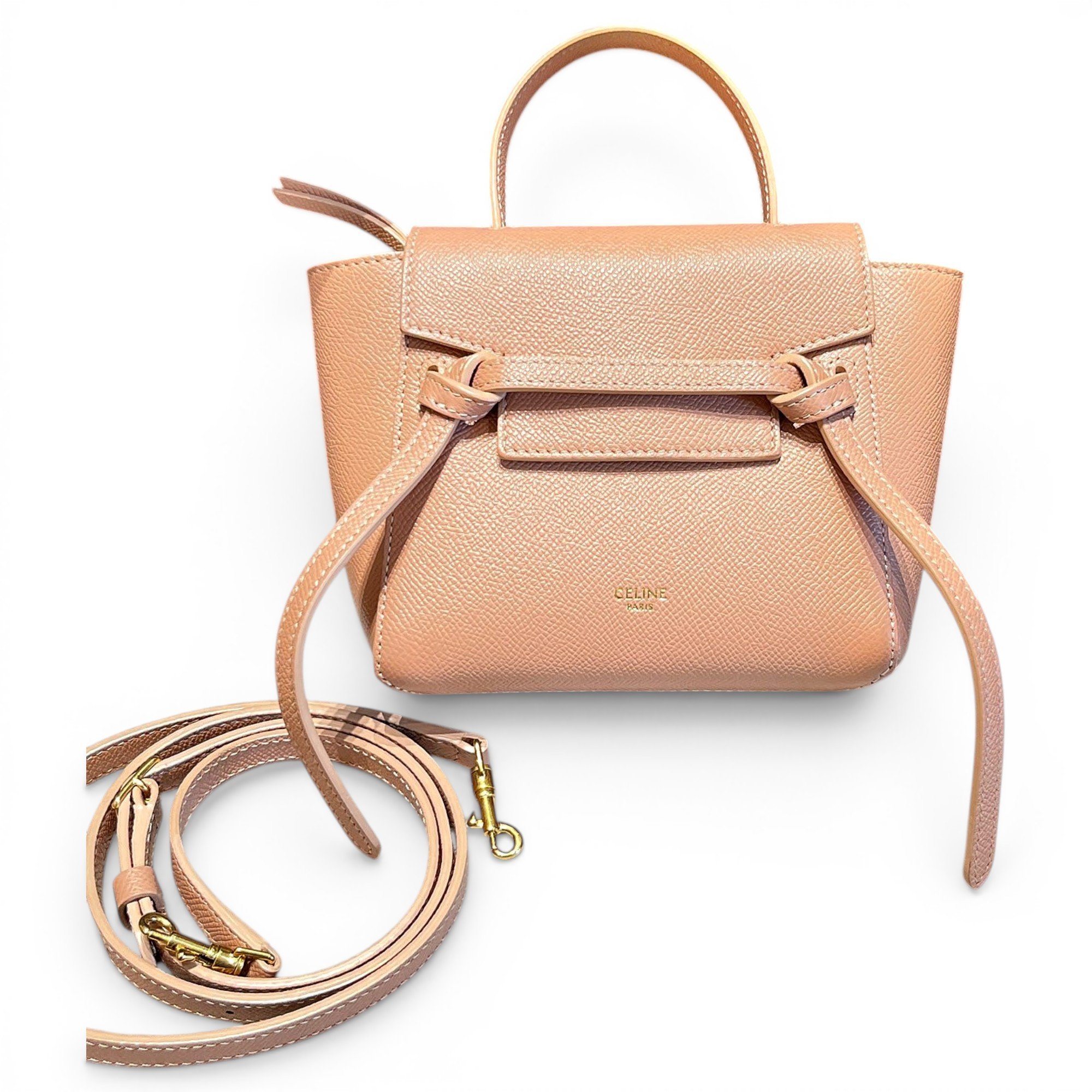 Belt leather handbag