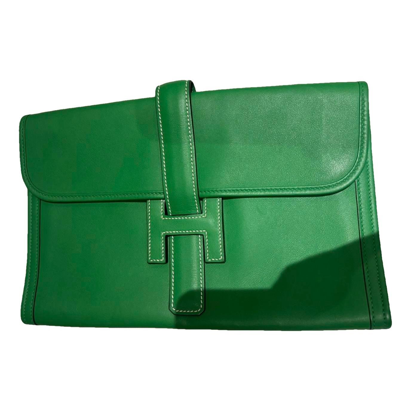 Jige leather clutch bag