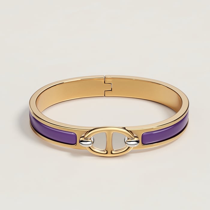Anémone Iris Mini Clic Chaine d'Ancre Bracelet