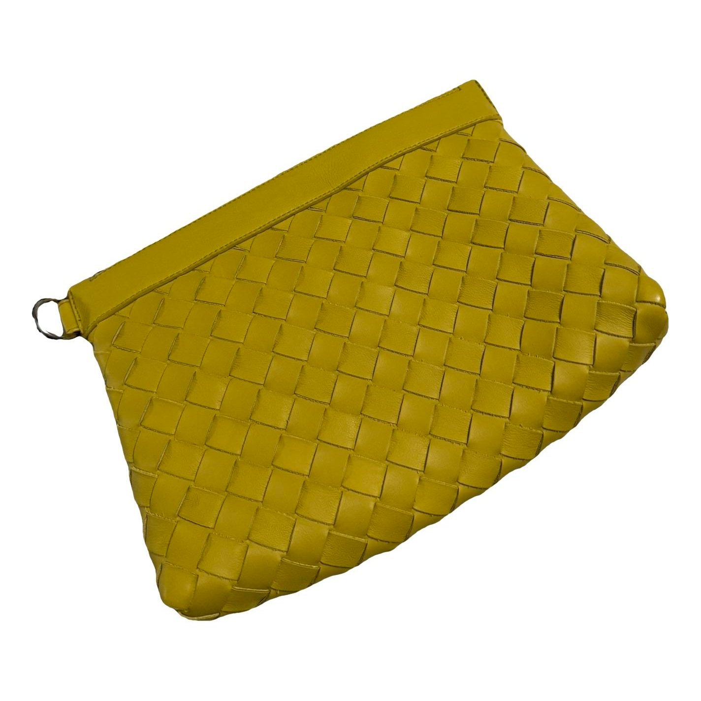 Pouch leather clutch bag