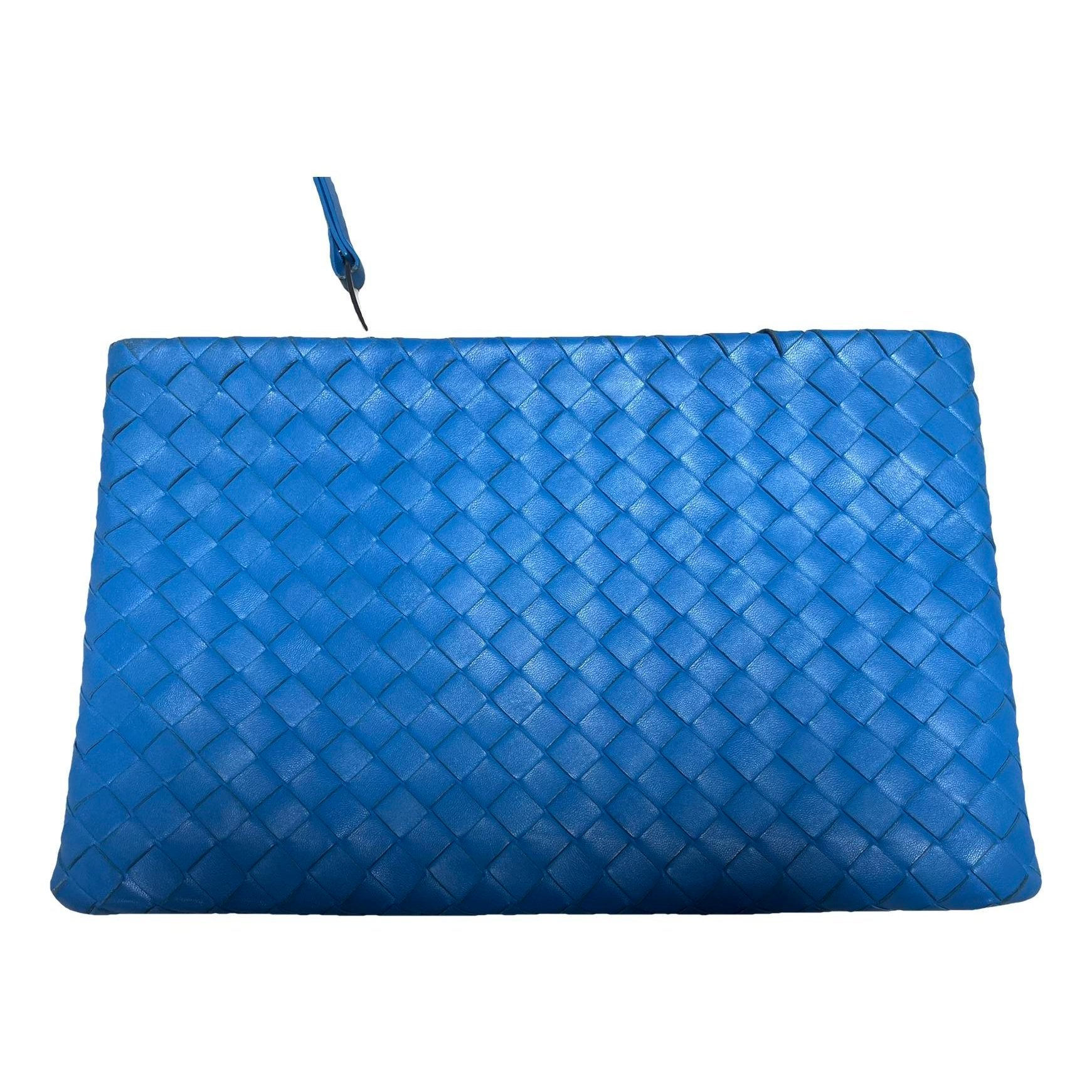 Leather clutch bag