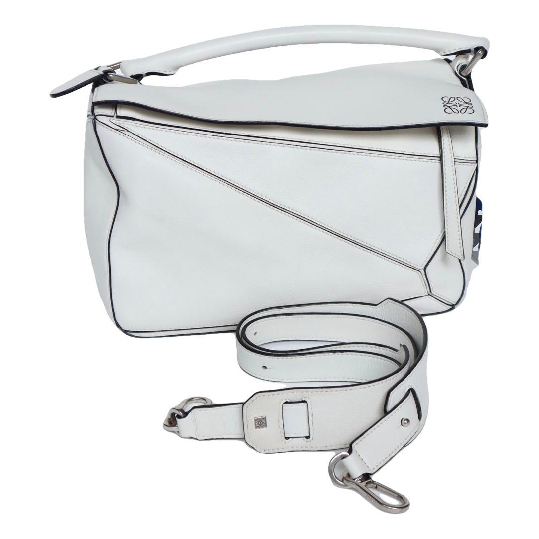 Puzzle leather handbag
