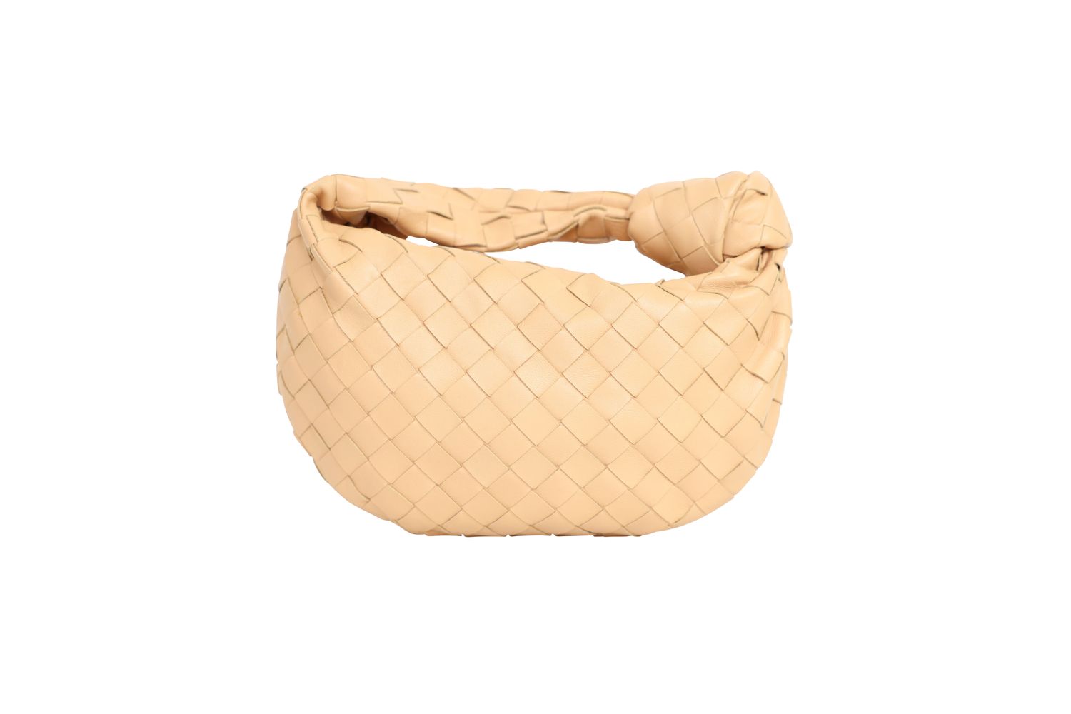 Bottega Veneta Bottega Veneta Jodie Mini Bag, Beige Intrecciato Leather and Gold Hardware, Preowned in Dustbag WA001