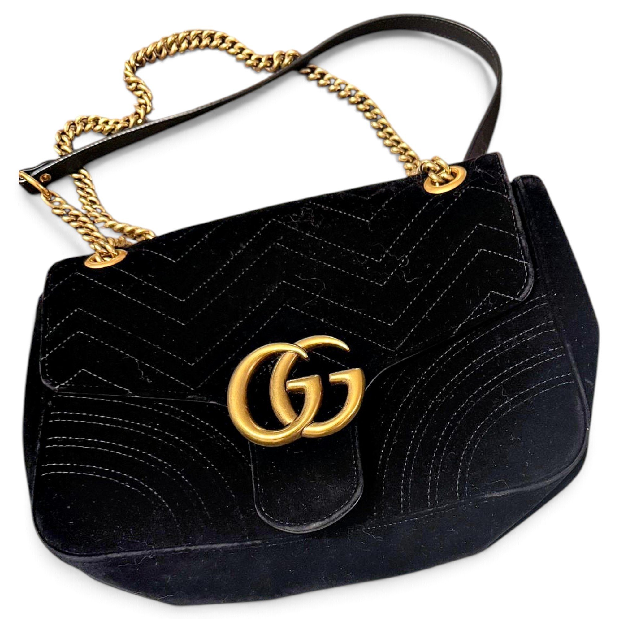 GG Marmont Flap velvet crossbody bag