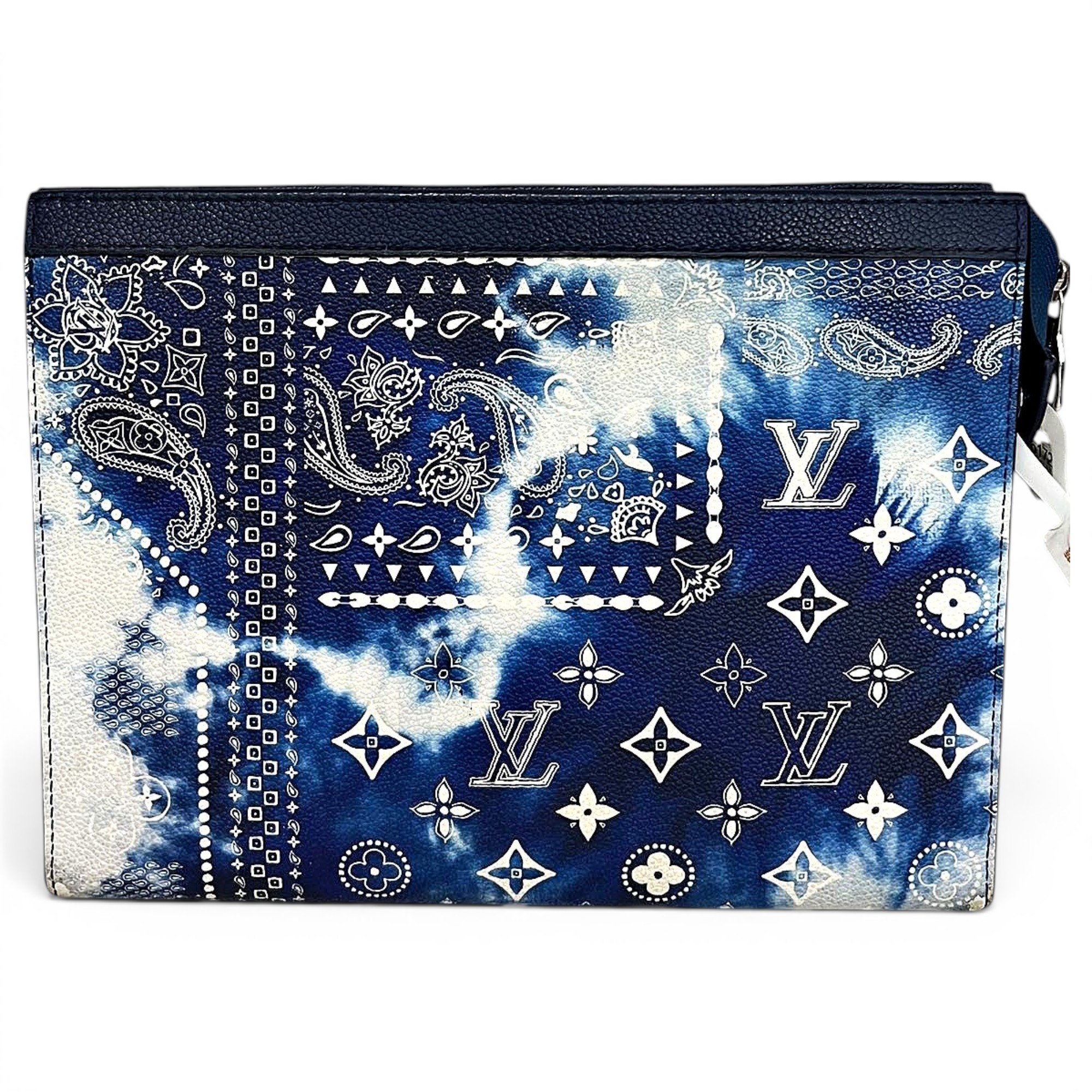 Leather clutch bag