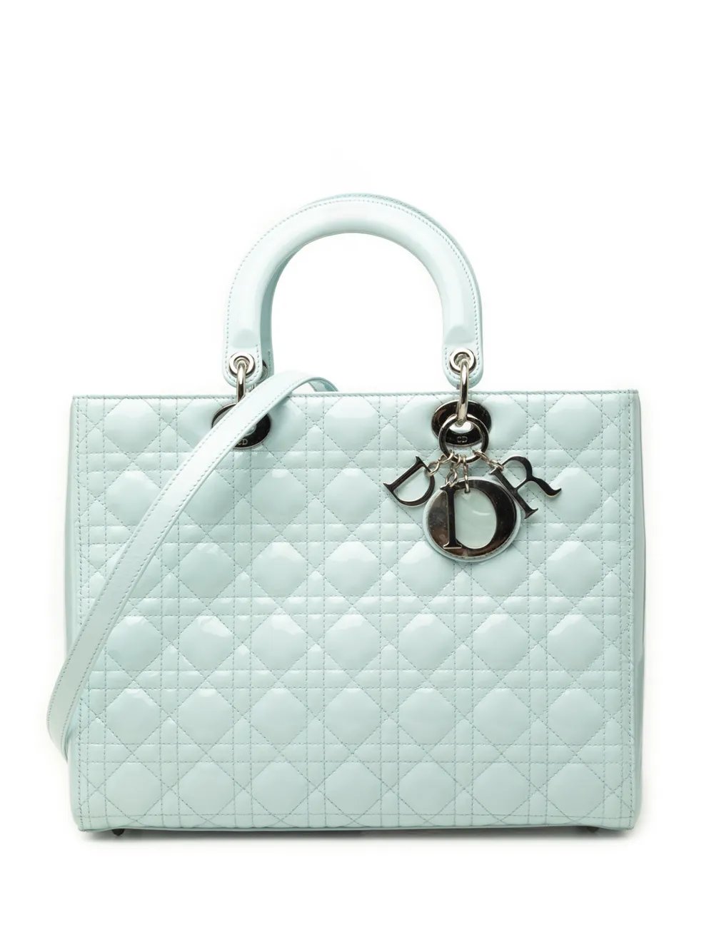 2013 Large Patent Cannage Lady Dior satchel