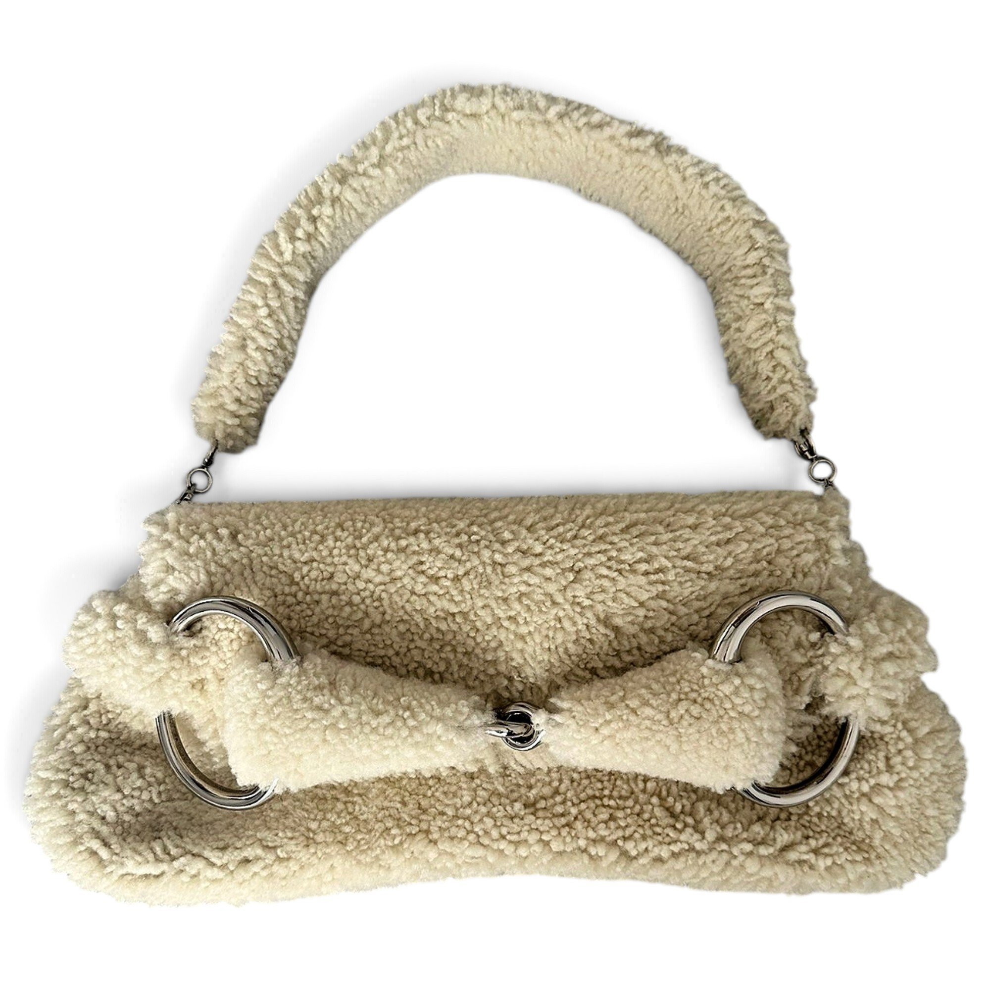 Horsebit Chain wool handbag