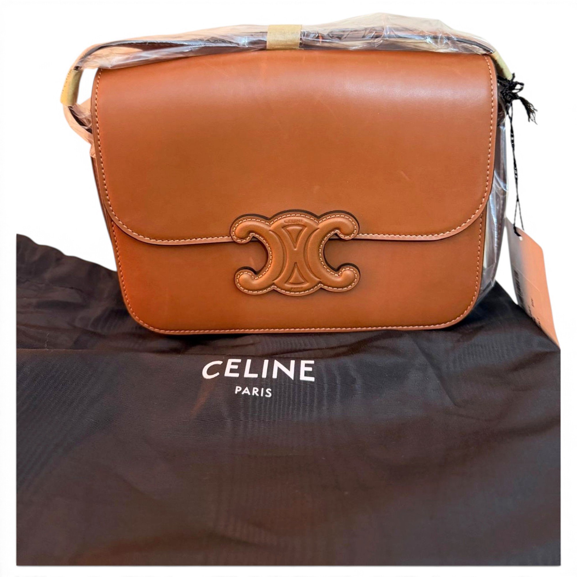 Triomphe leather handbag