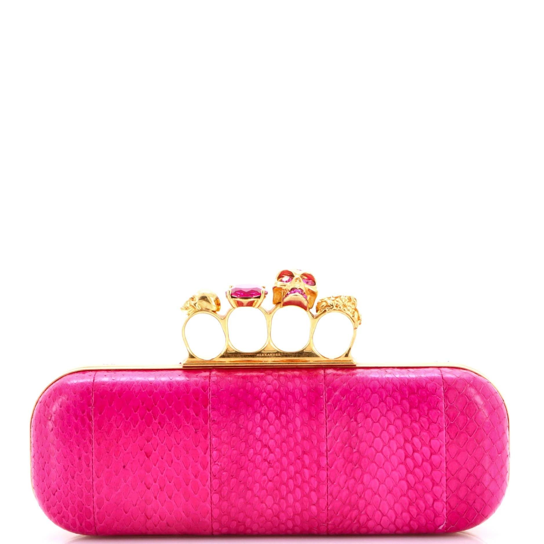 Exotic leathers clutch bag