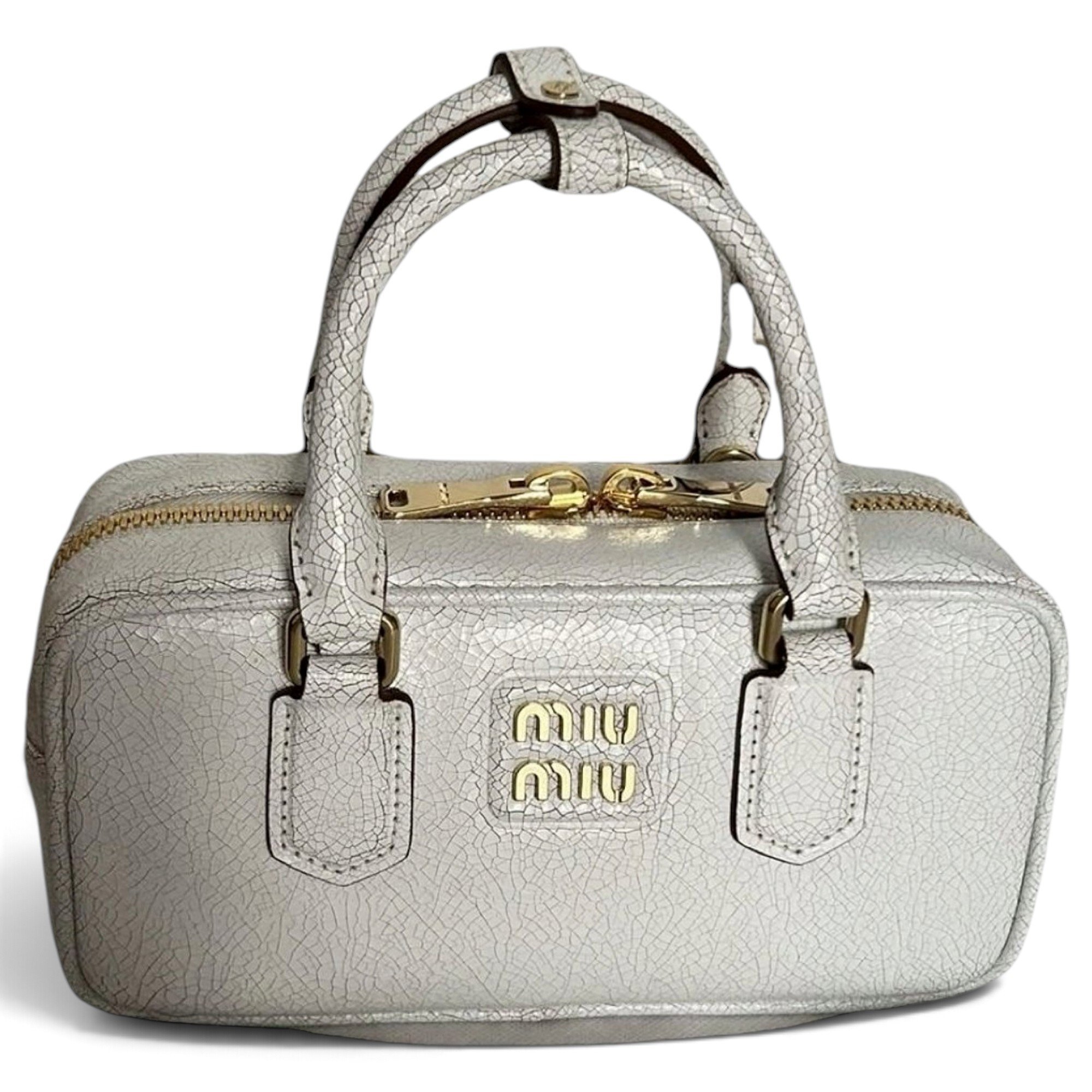 Arcadie leather bowling bag
