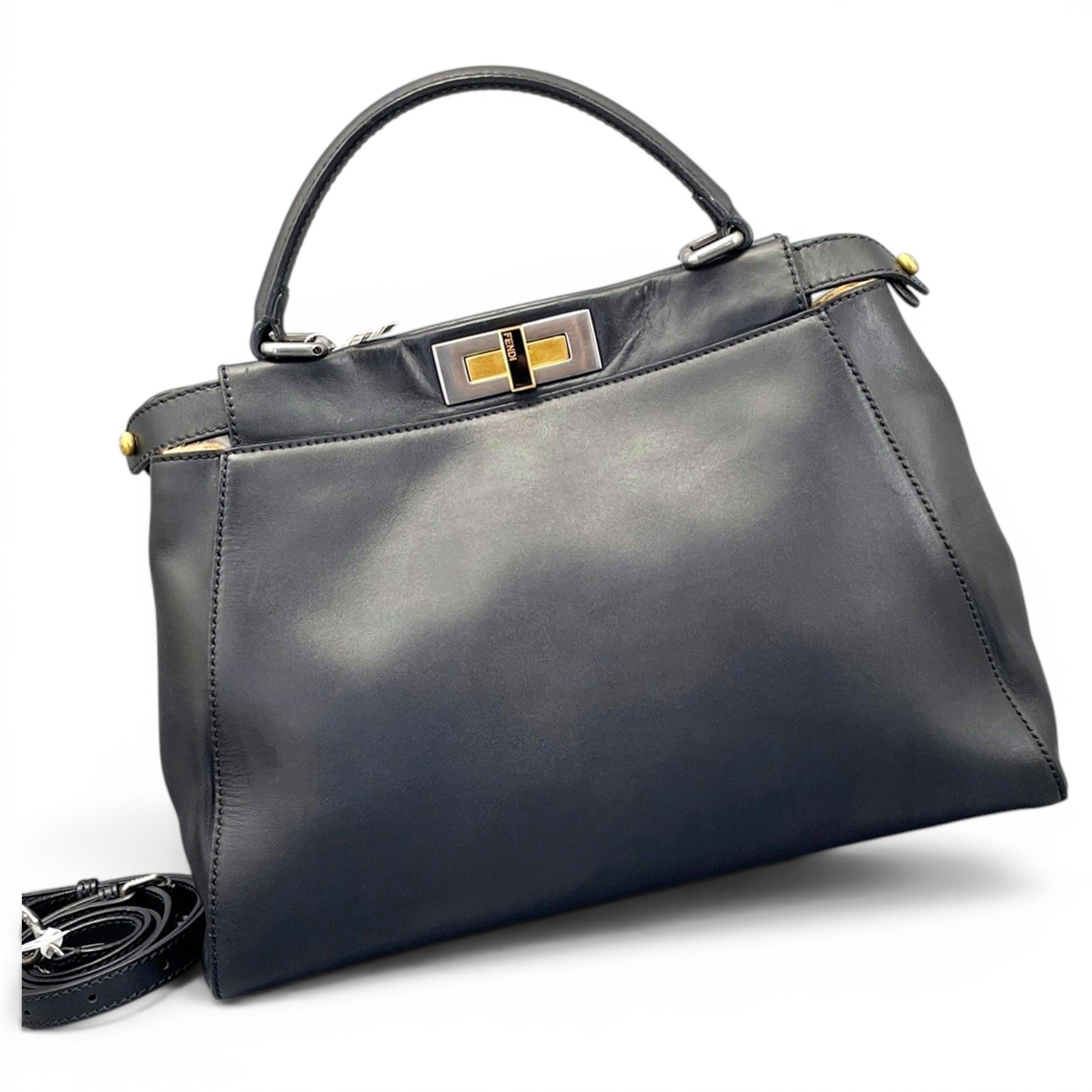 Peekaboo leather handbag
