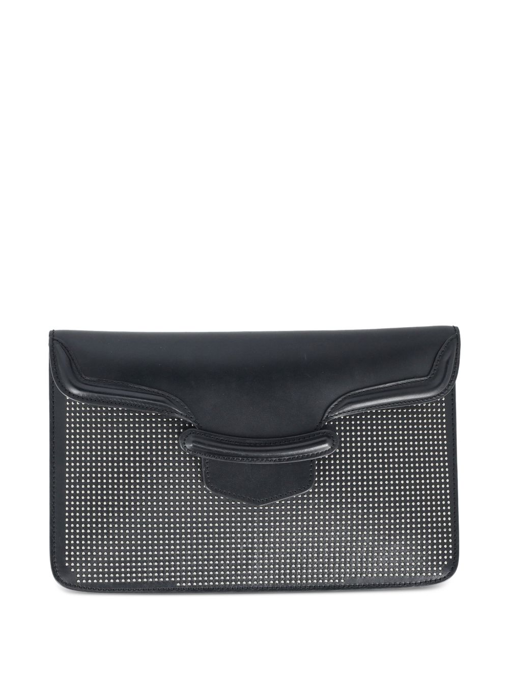 Heroine studded leather clutch bag