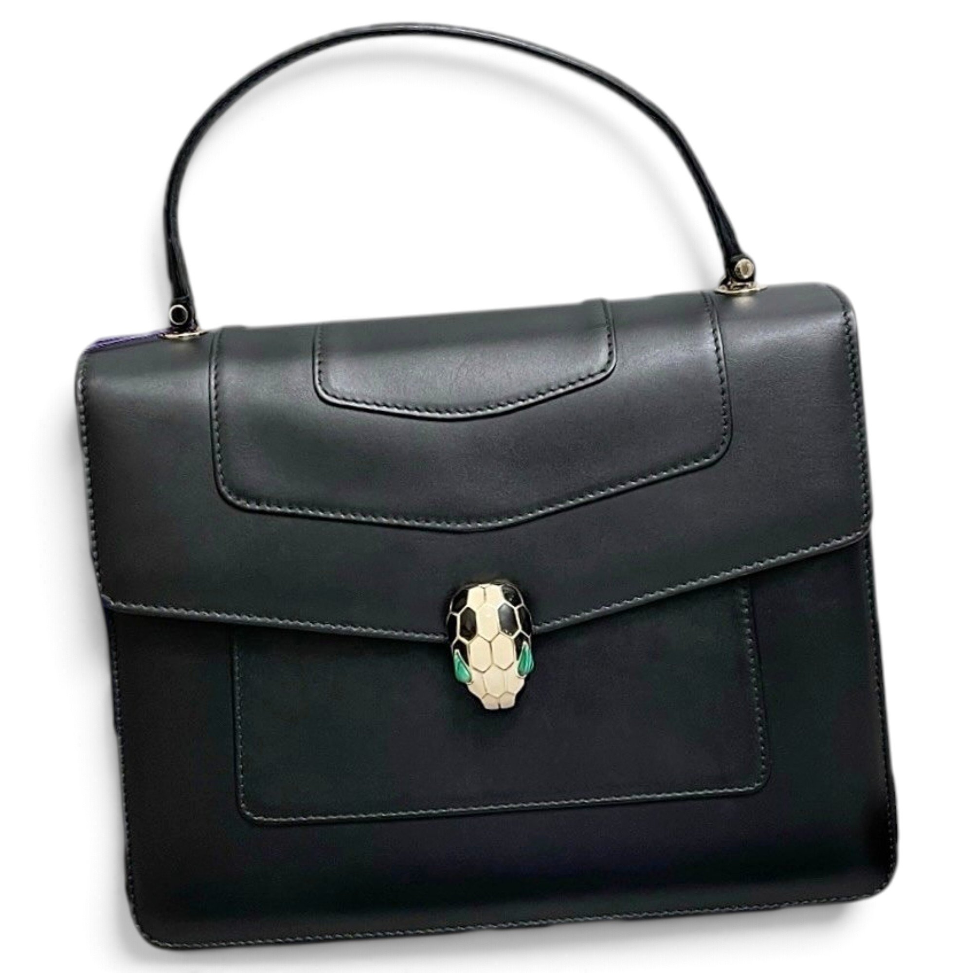 Serpenti leather handbag