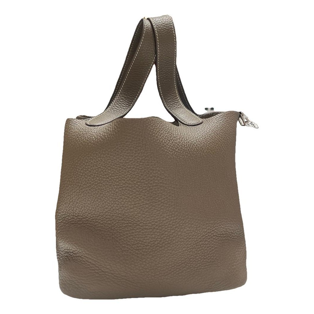 Picotin leather tote