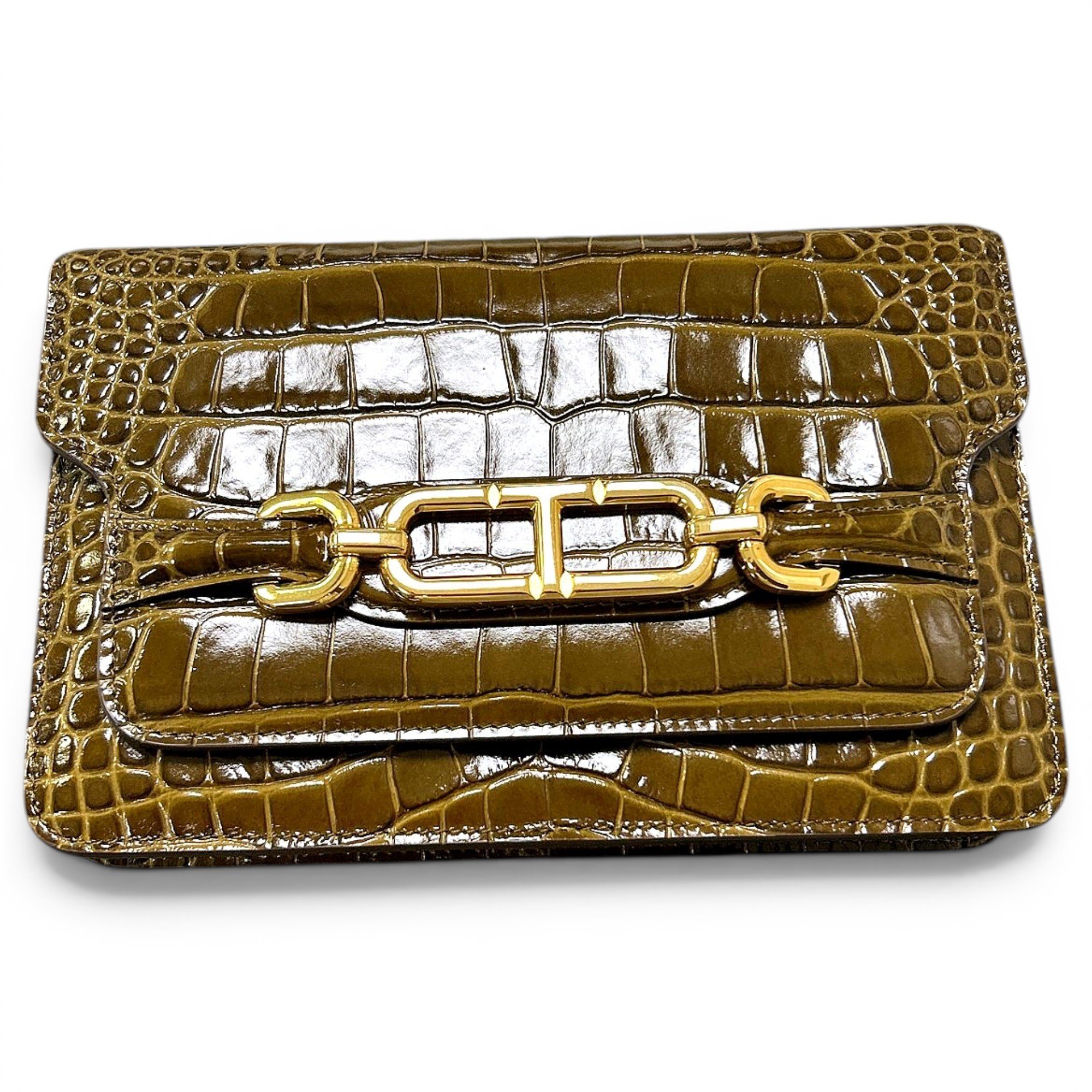 Leather clutch bag