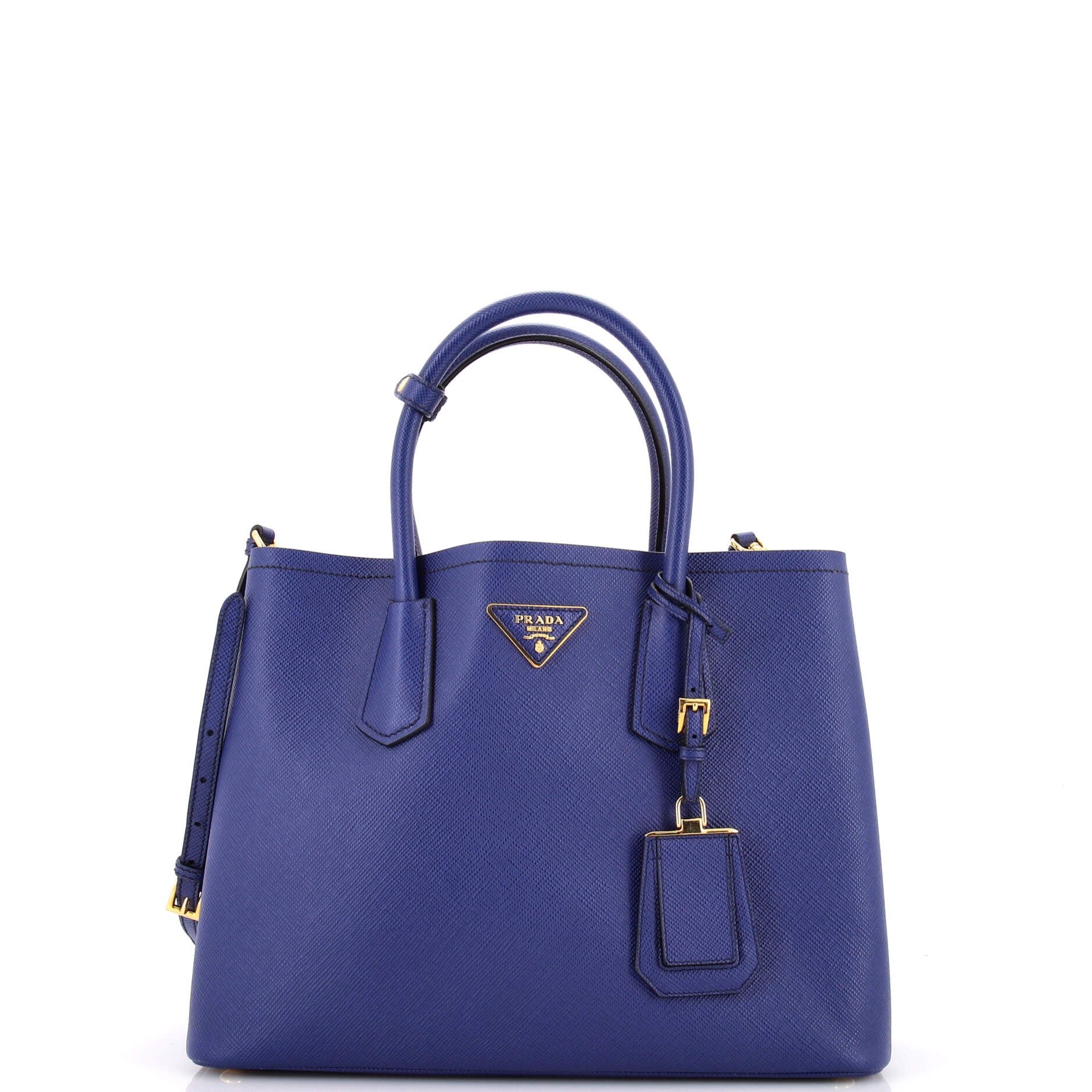 Cuir Double Tote Saffiano Leather Medium