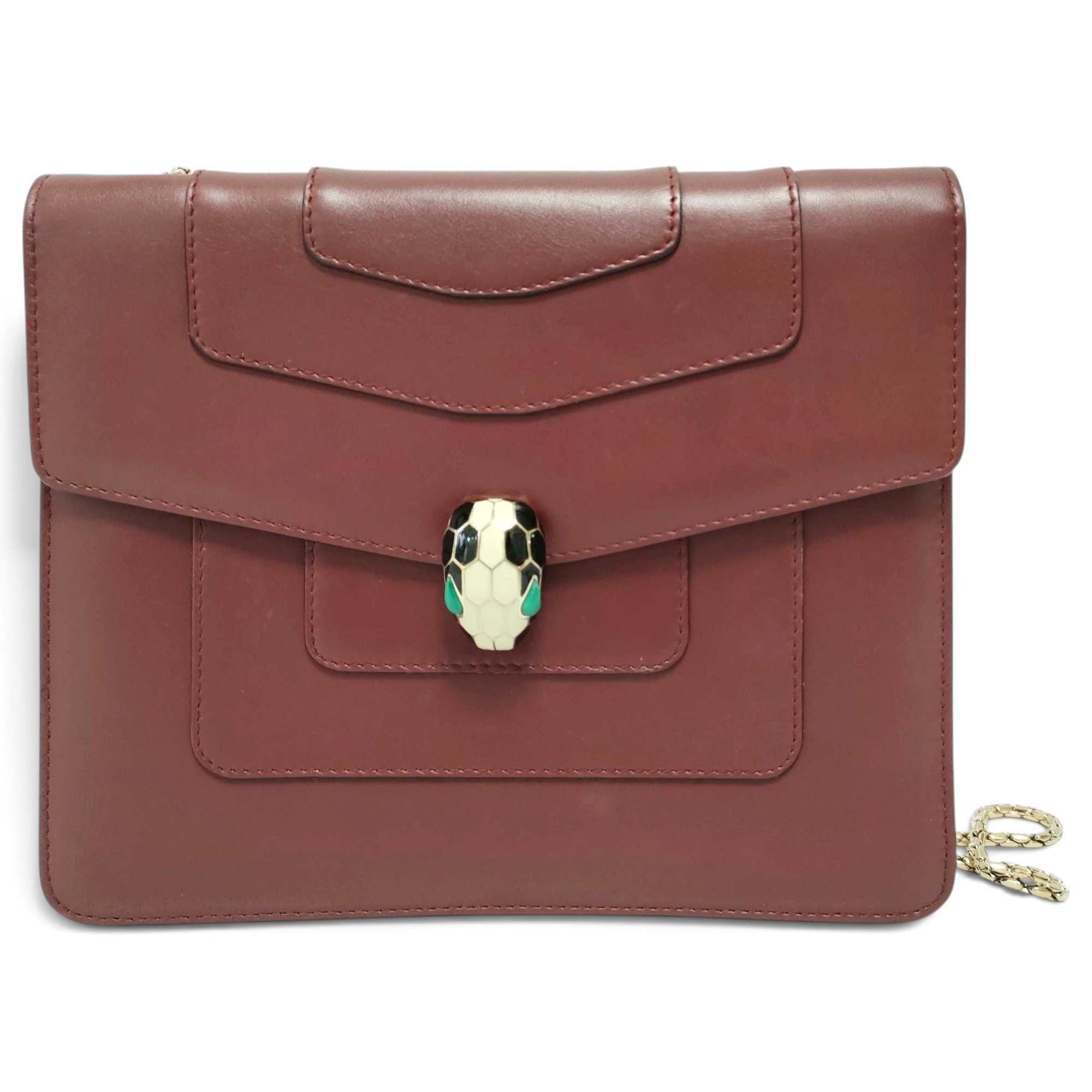 Serpenti leather handbag
