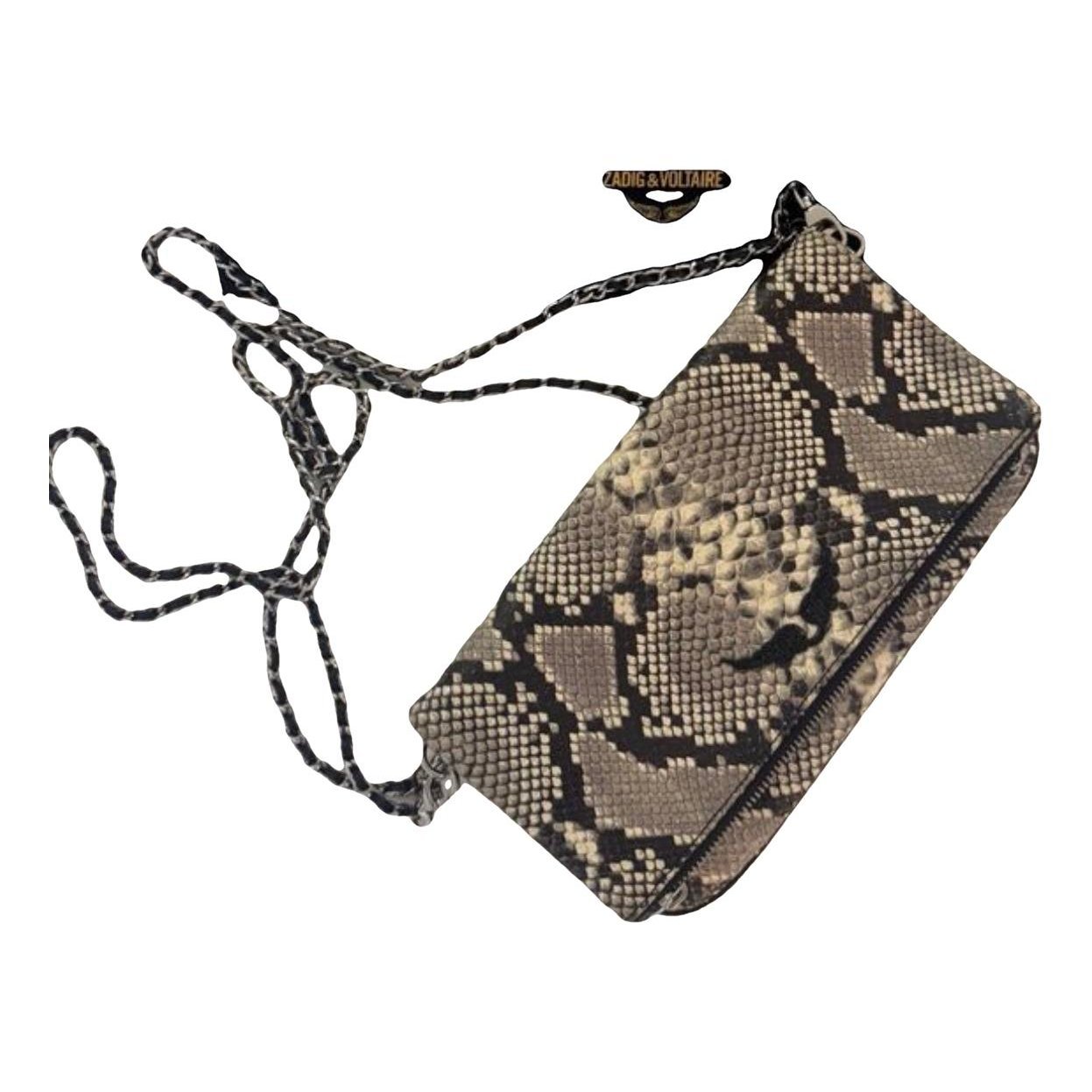 Rock leather clutch bag