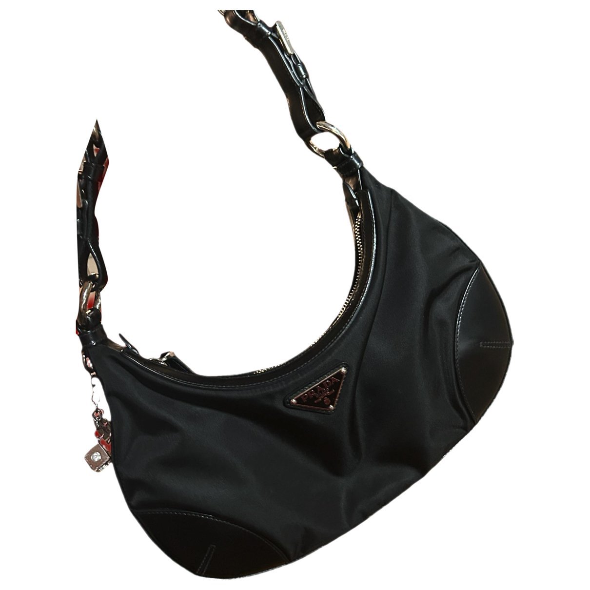 Re-Nylon leather handbag