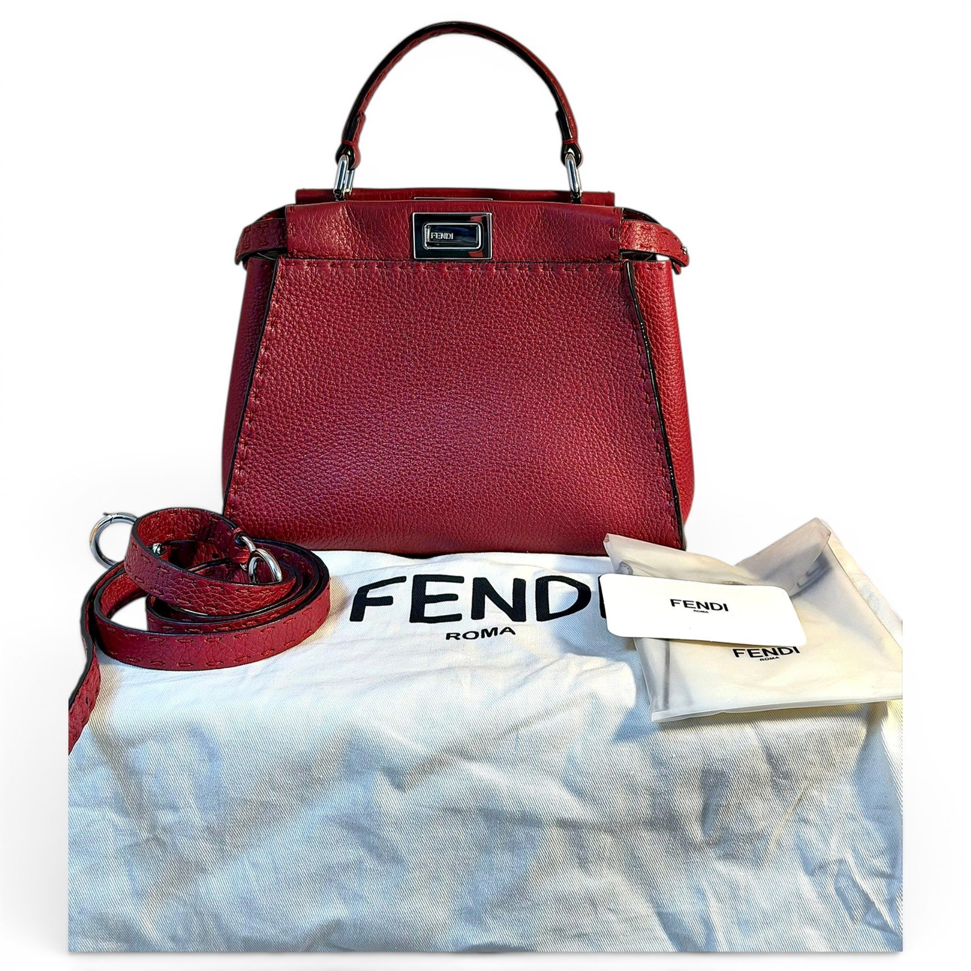 Peekaboo leather handbag