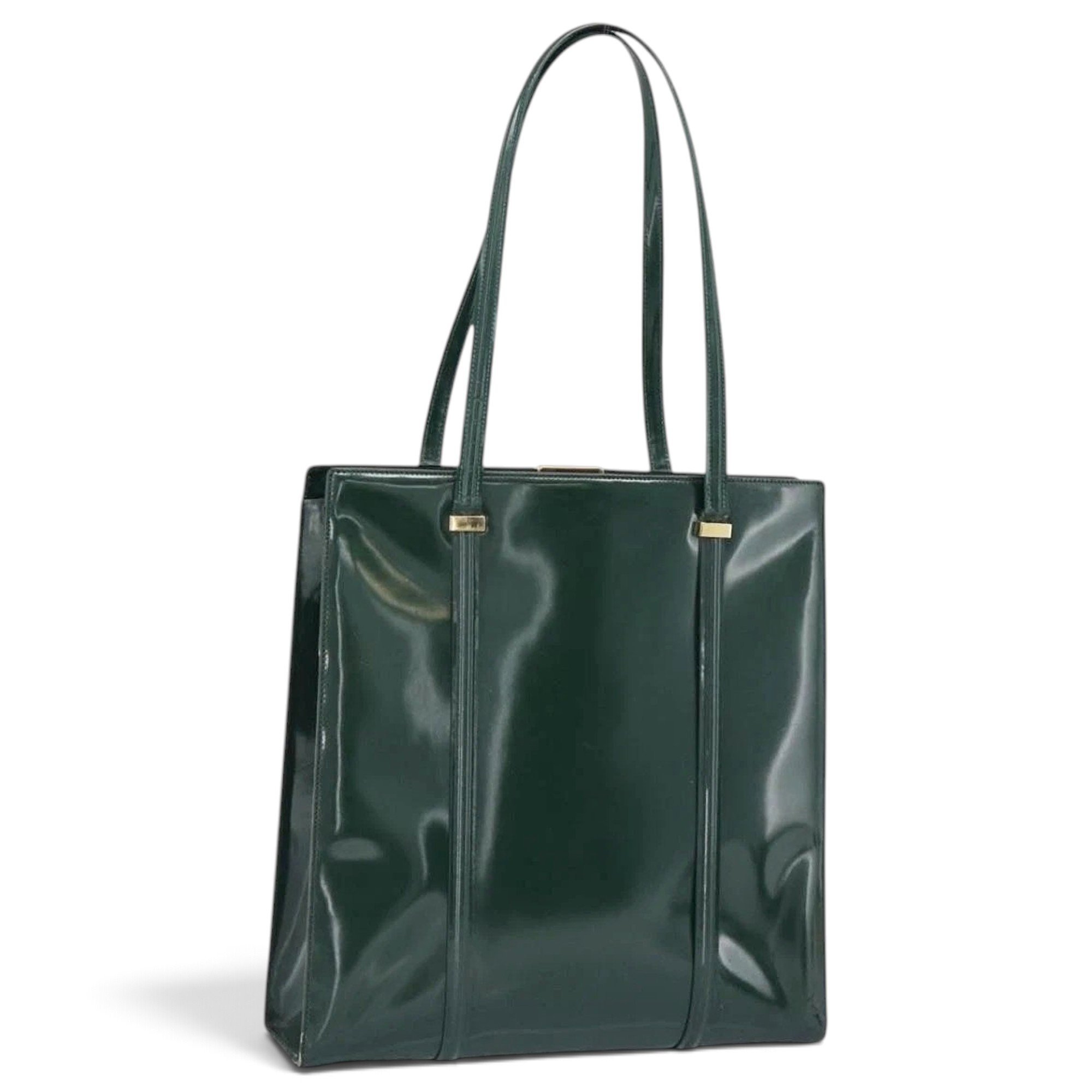 Patent leather tote