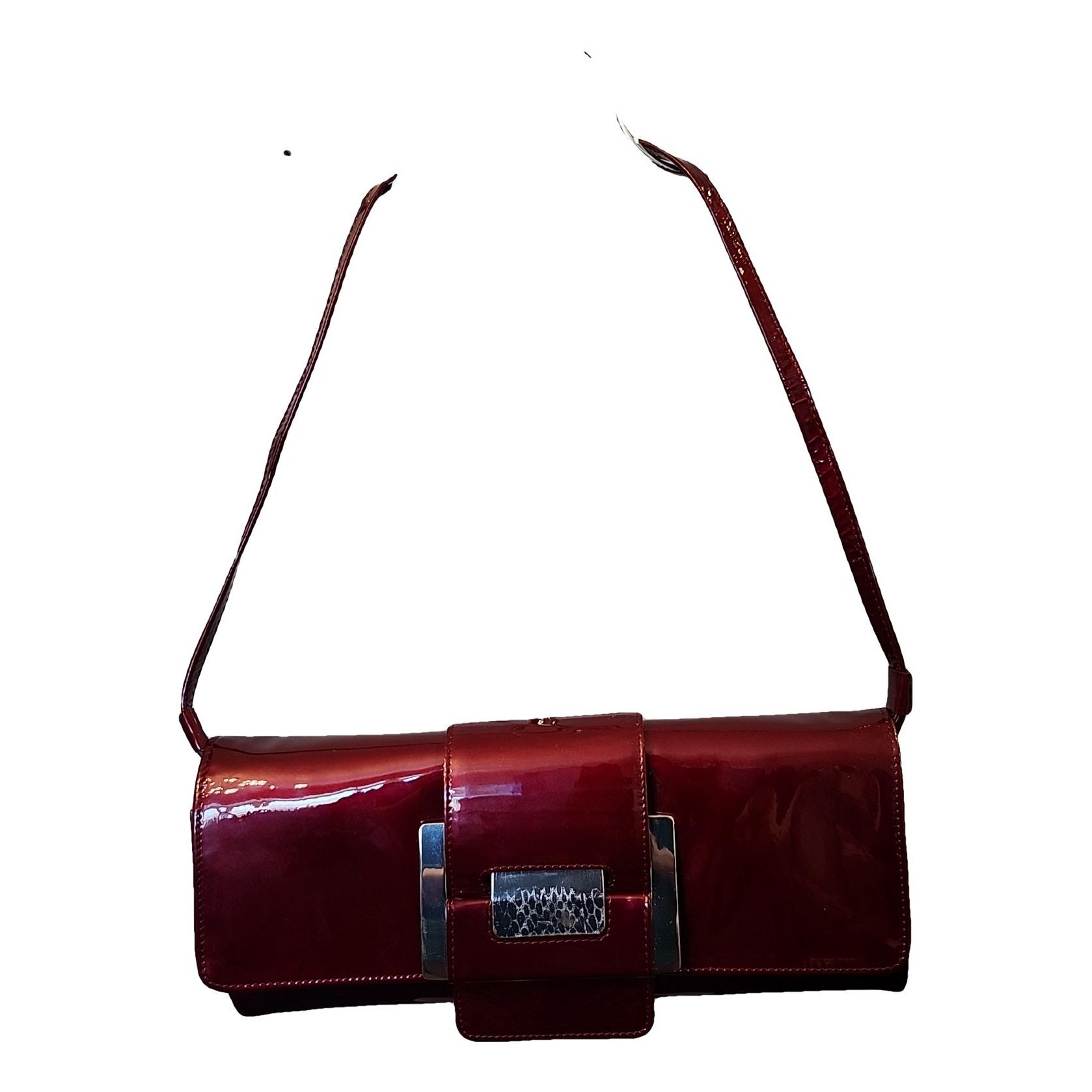 Leather clutch bag