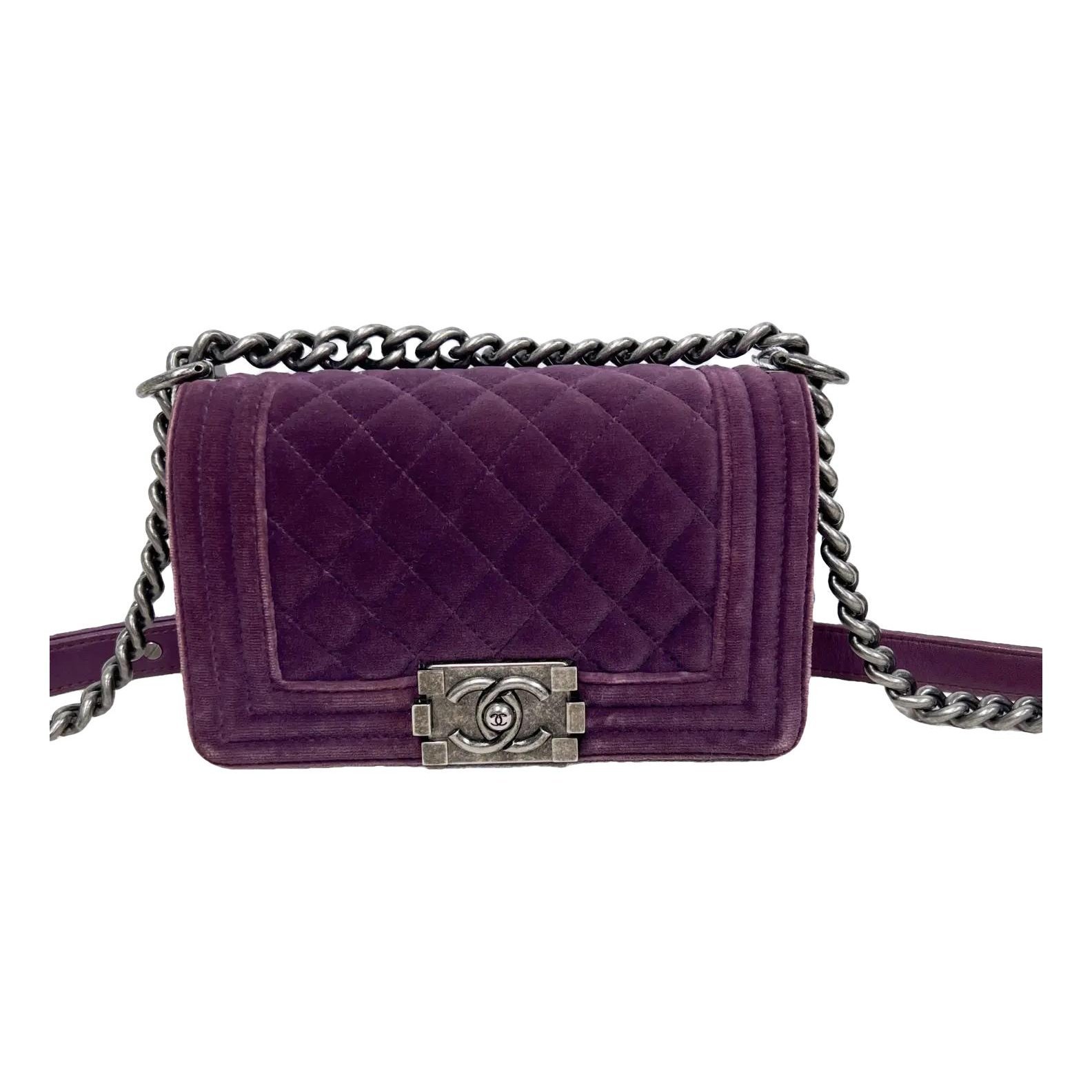 Wallet On Chain Boy velvet crossbody bag