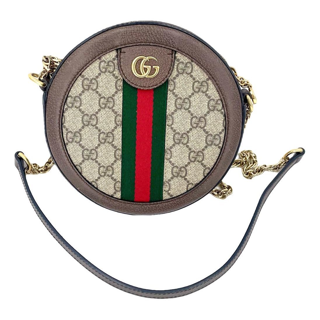 Ophidia Round leather handbag