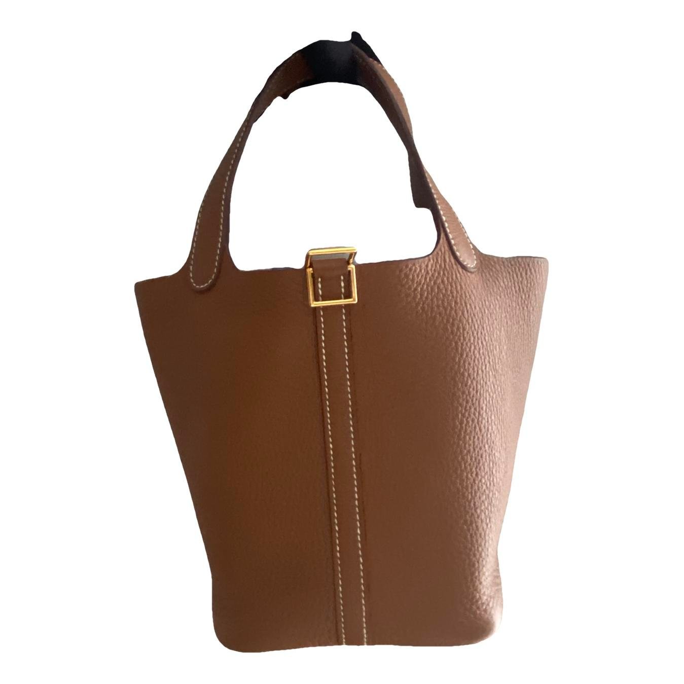 Picotin leather tote