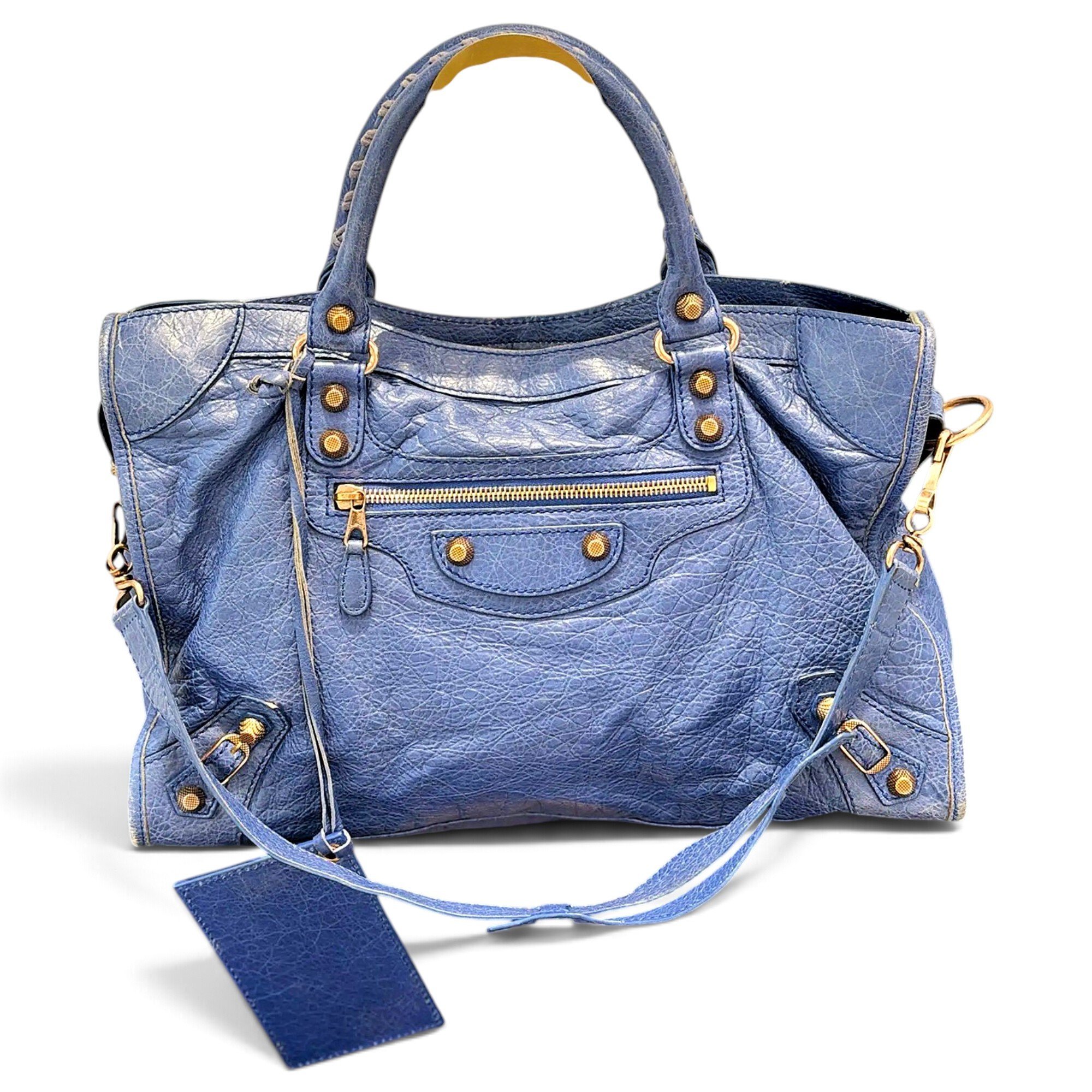 City leather handbag