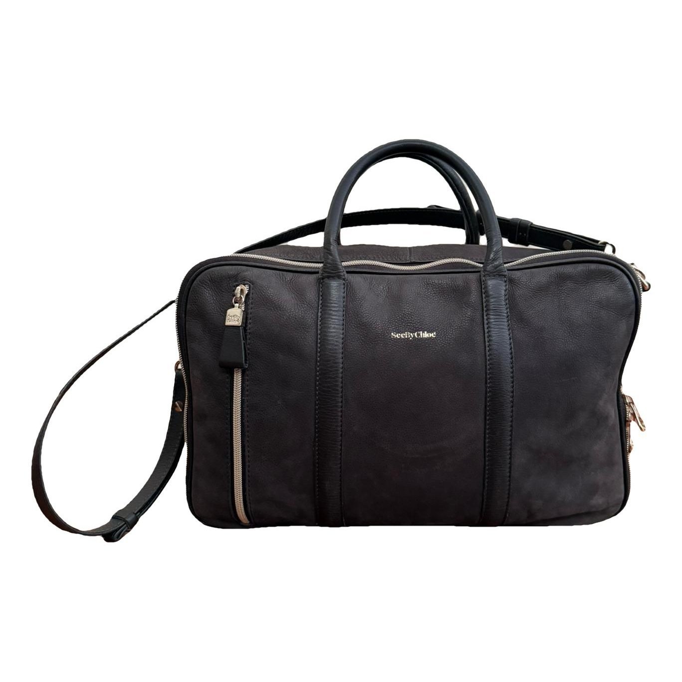 Leather clutch bag
