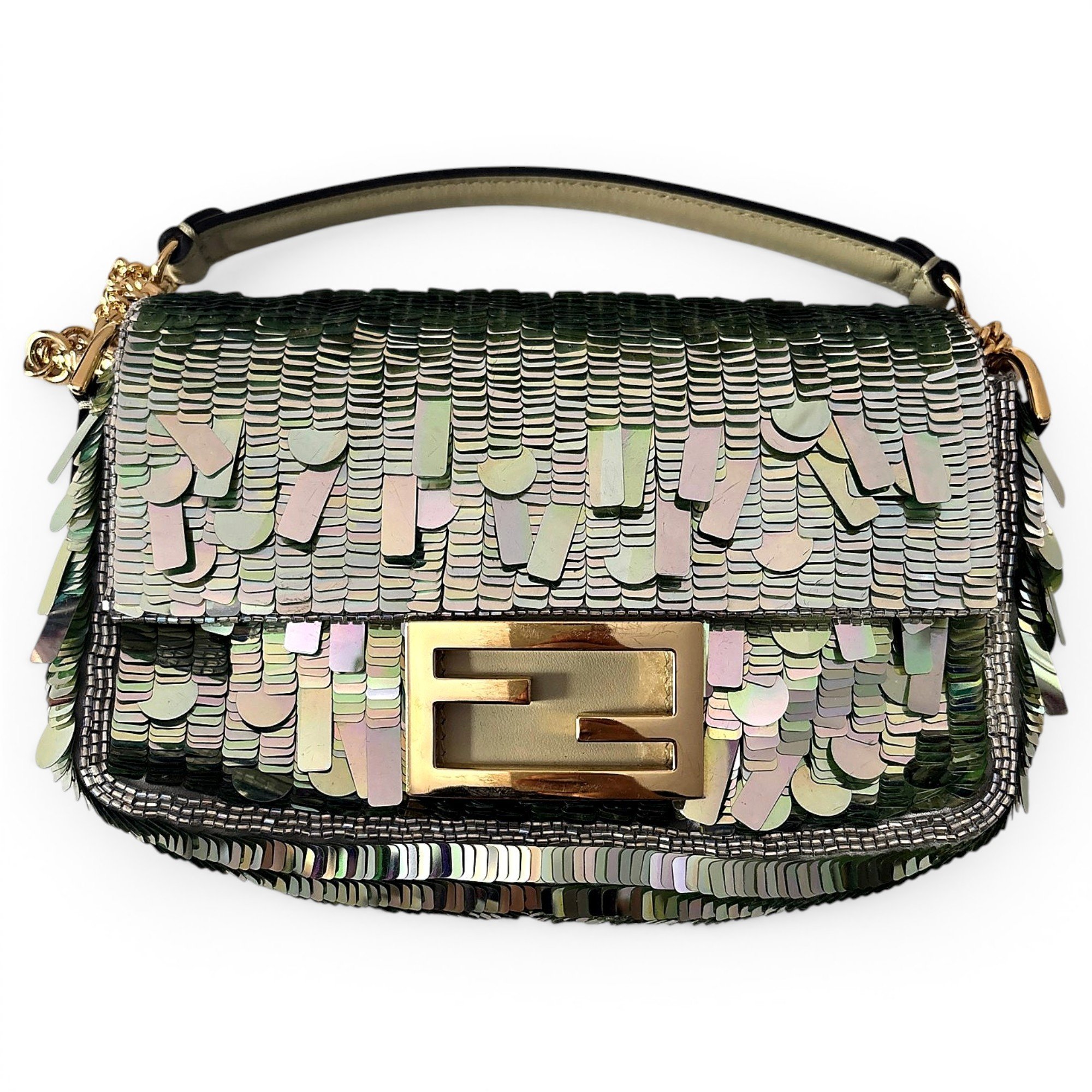 Baguette glitter handbag