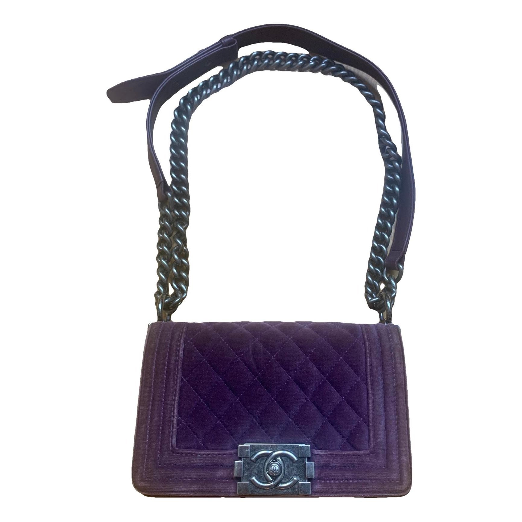 Boy velvet crossbody bag