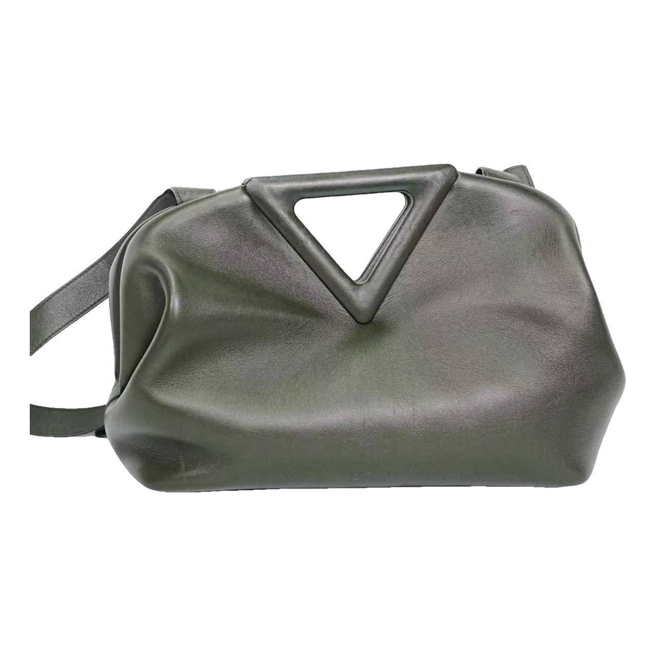 Point leather handbag