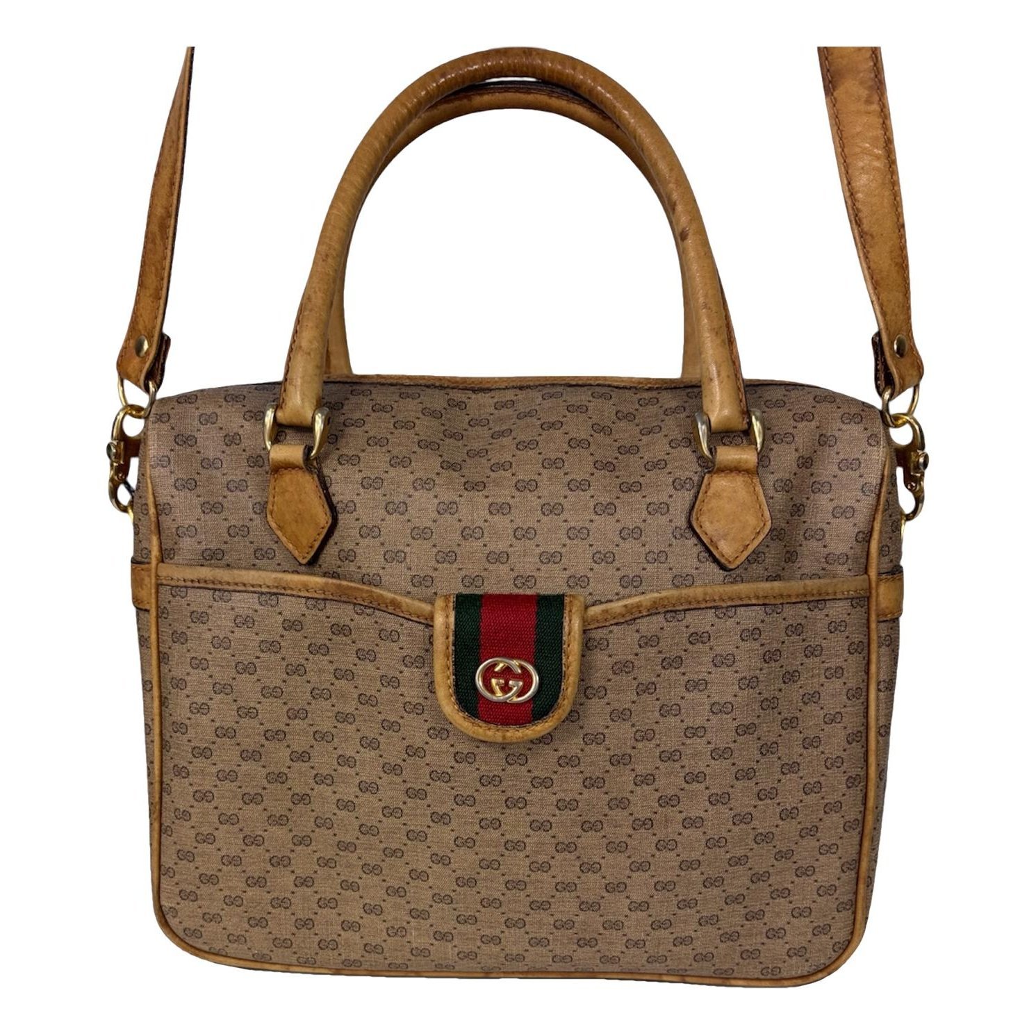 Ophidia Boston leather handbag