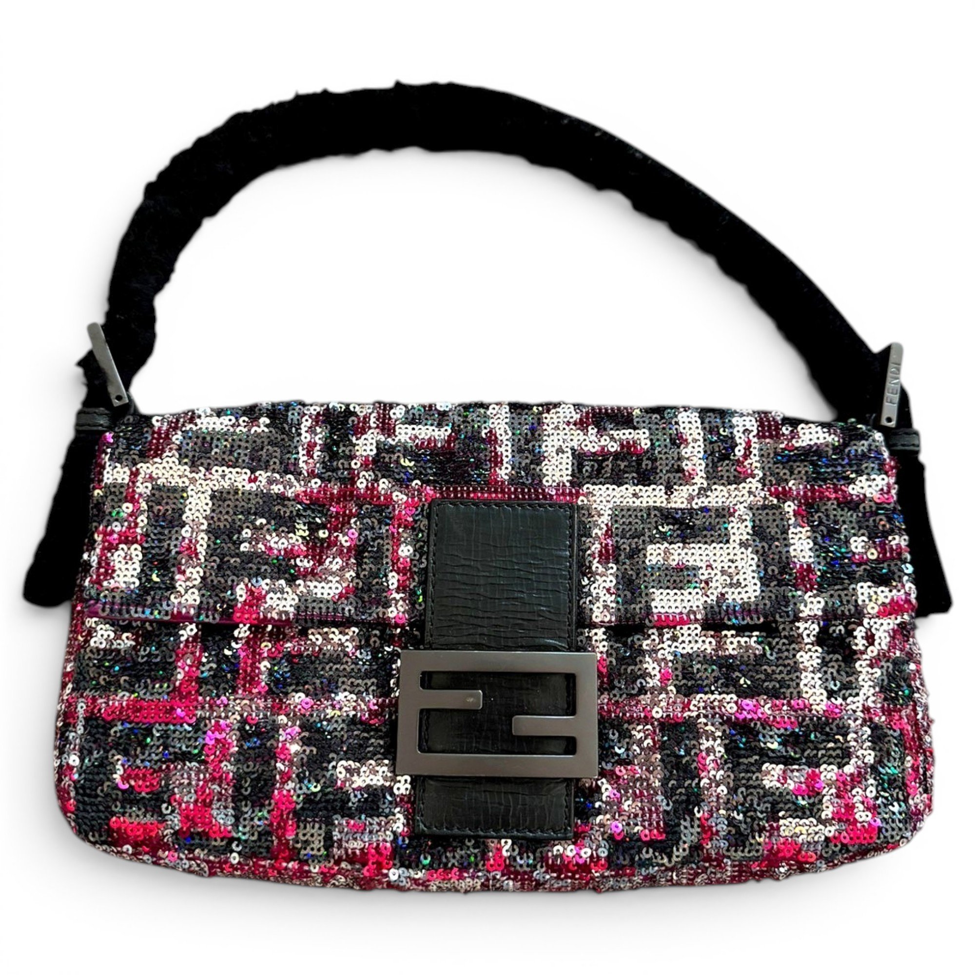 Baguette glitter handbag