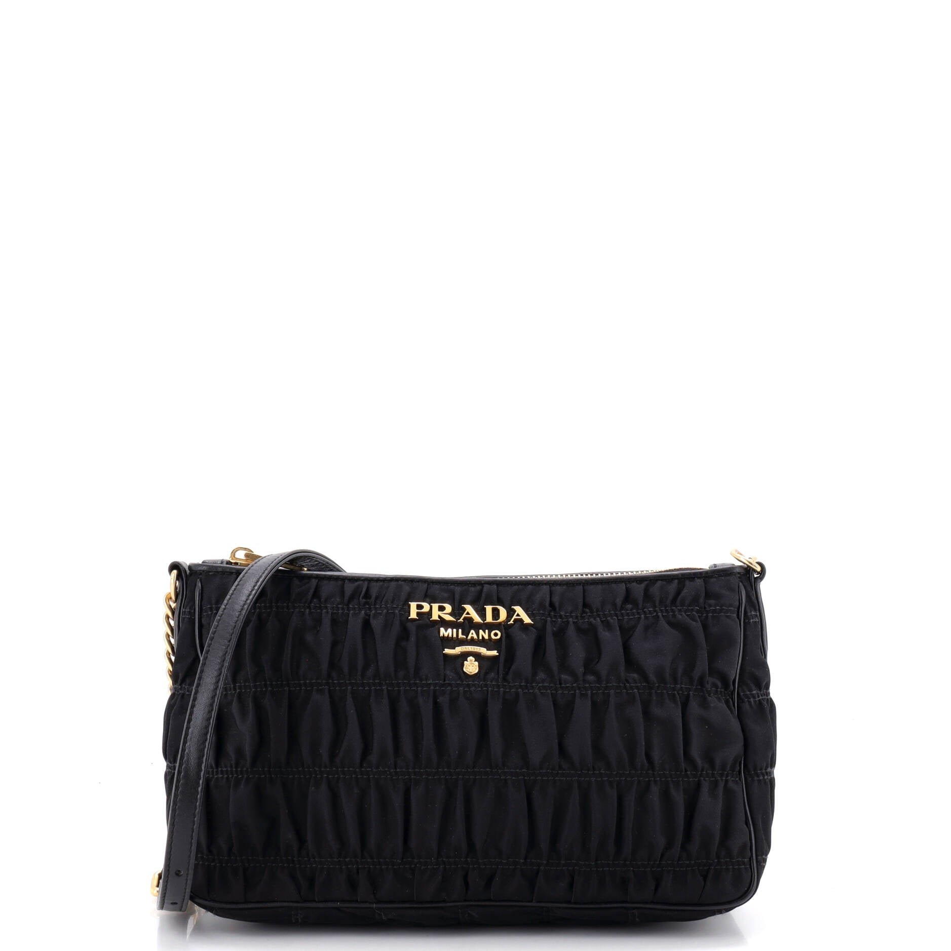 Gaufre ZIp Crossbody Quilted Tessuto Small