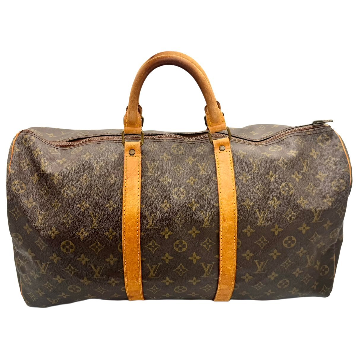 Keepall leather travel bag
