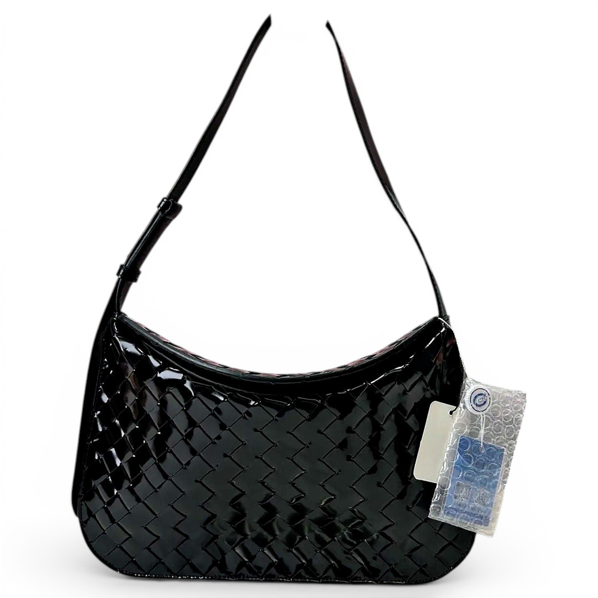 Window leather handbag