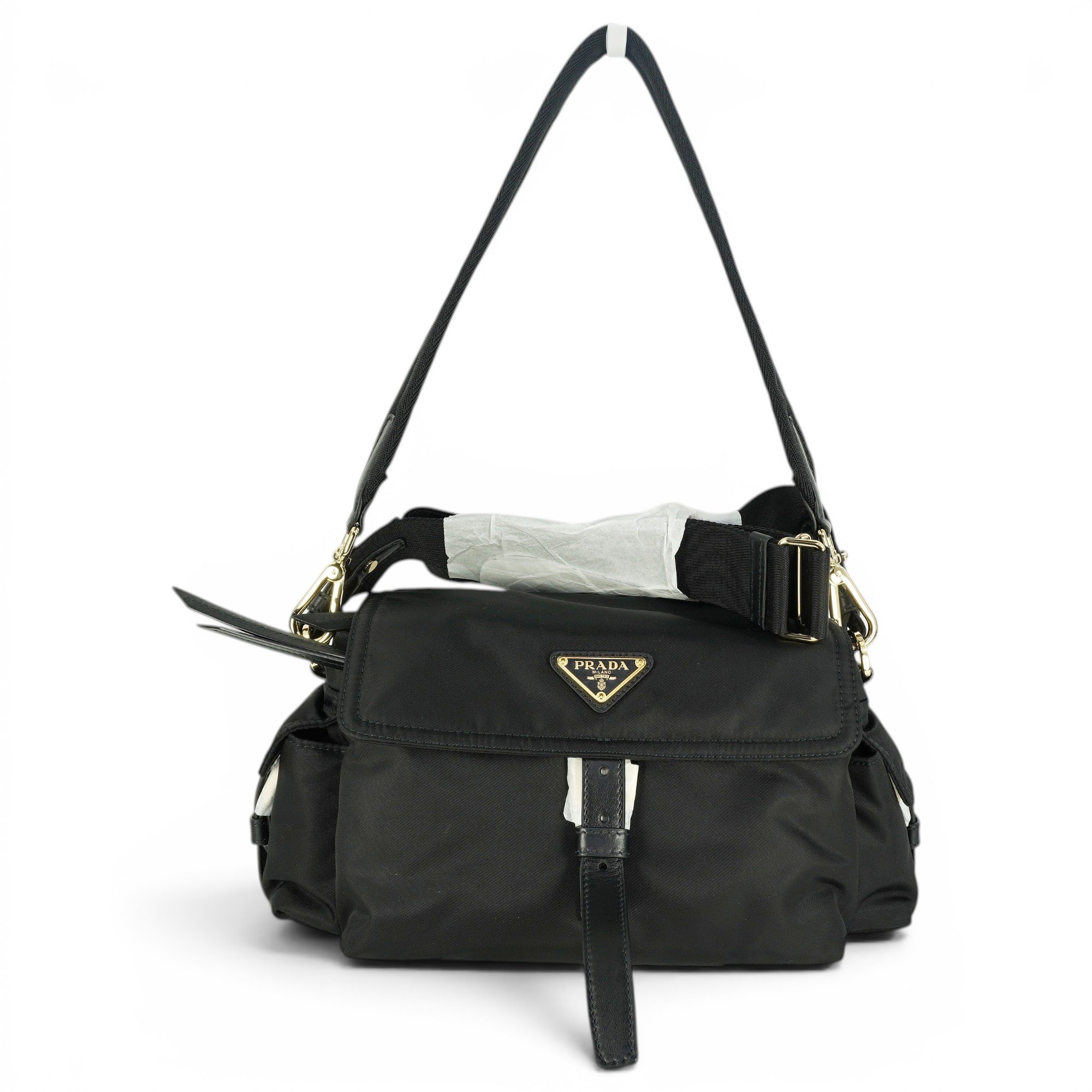 Cargo leather handbag