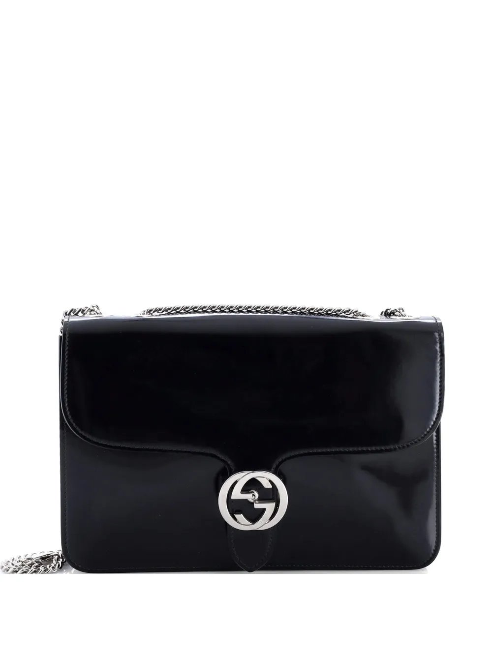 Interlocking Patent Medium shoulder bag