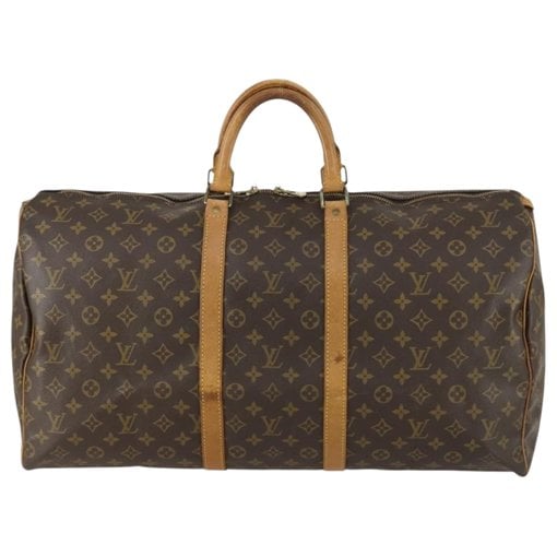 Keepall leather travel bag
