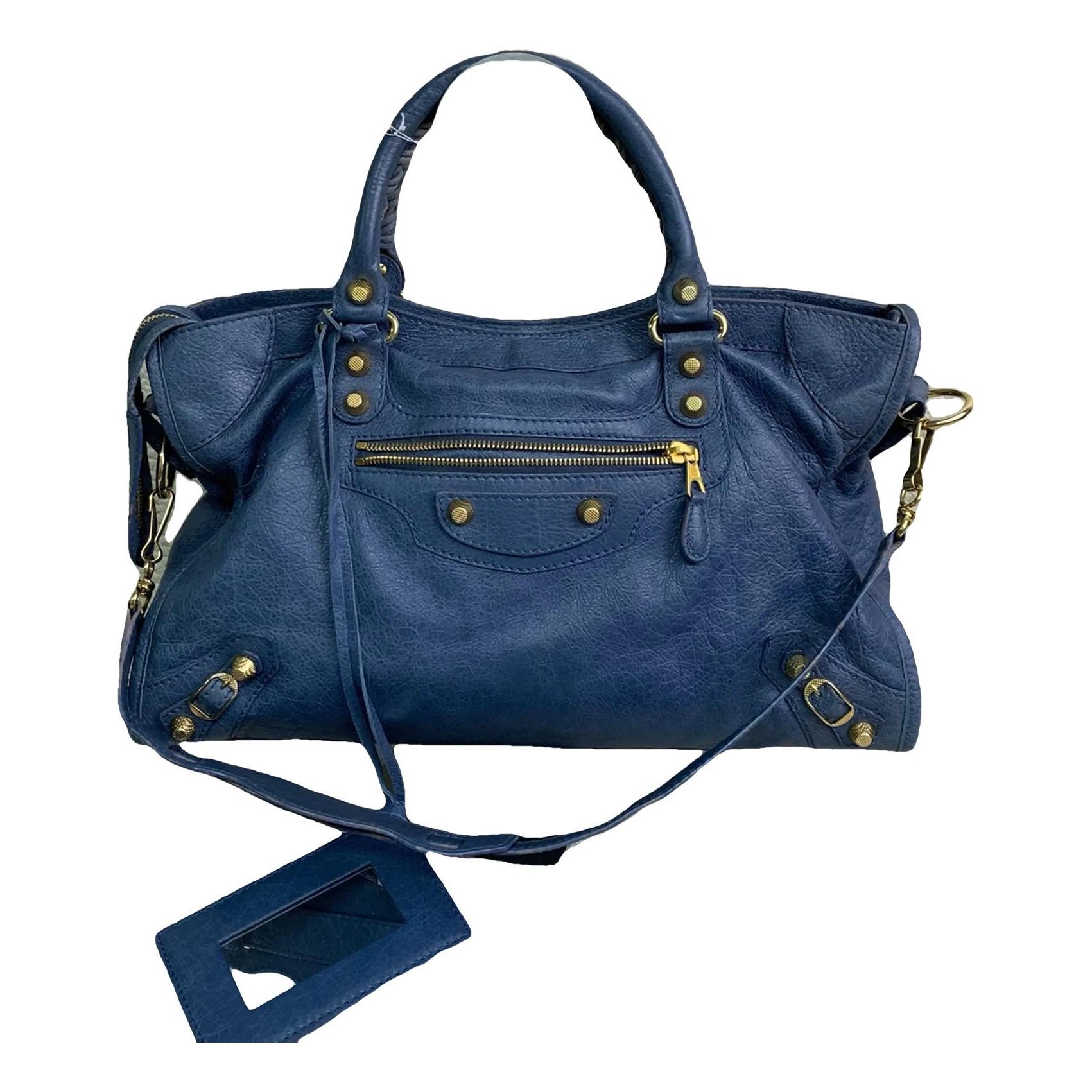 City leather handbag